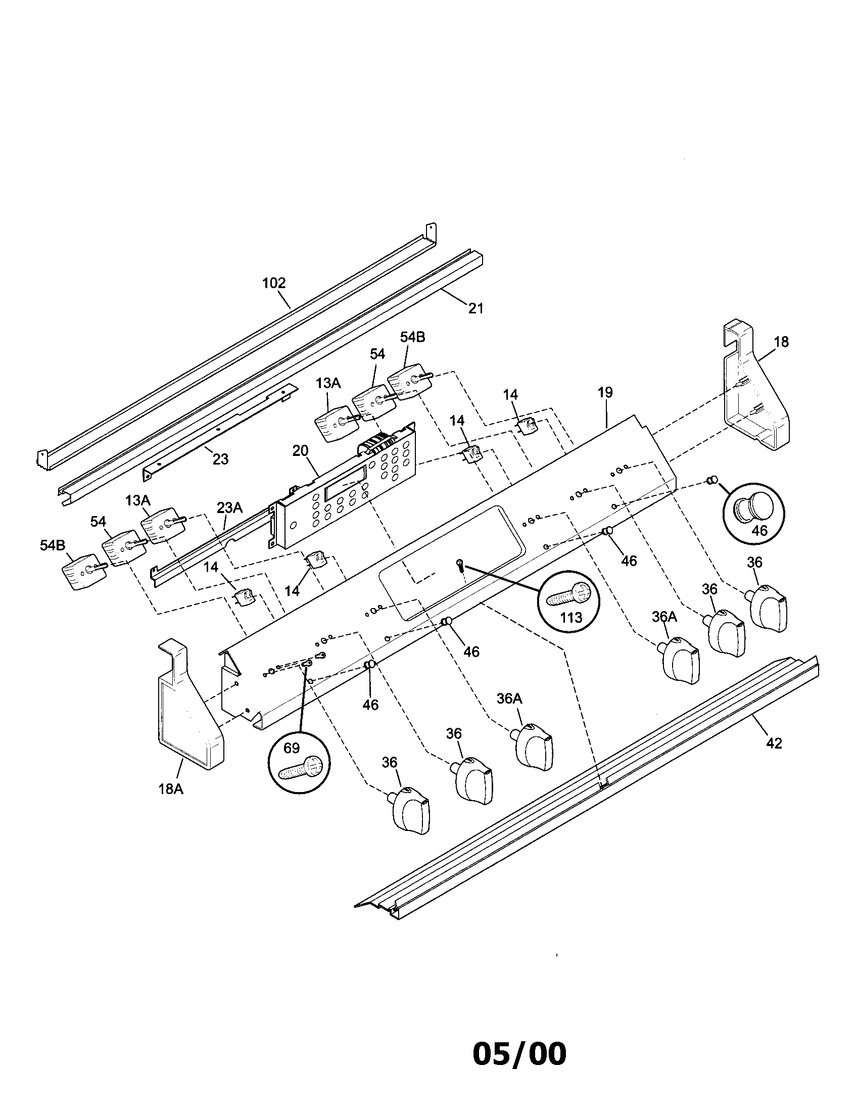 Kenmore Elite 79046802991 backguard diagram