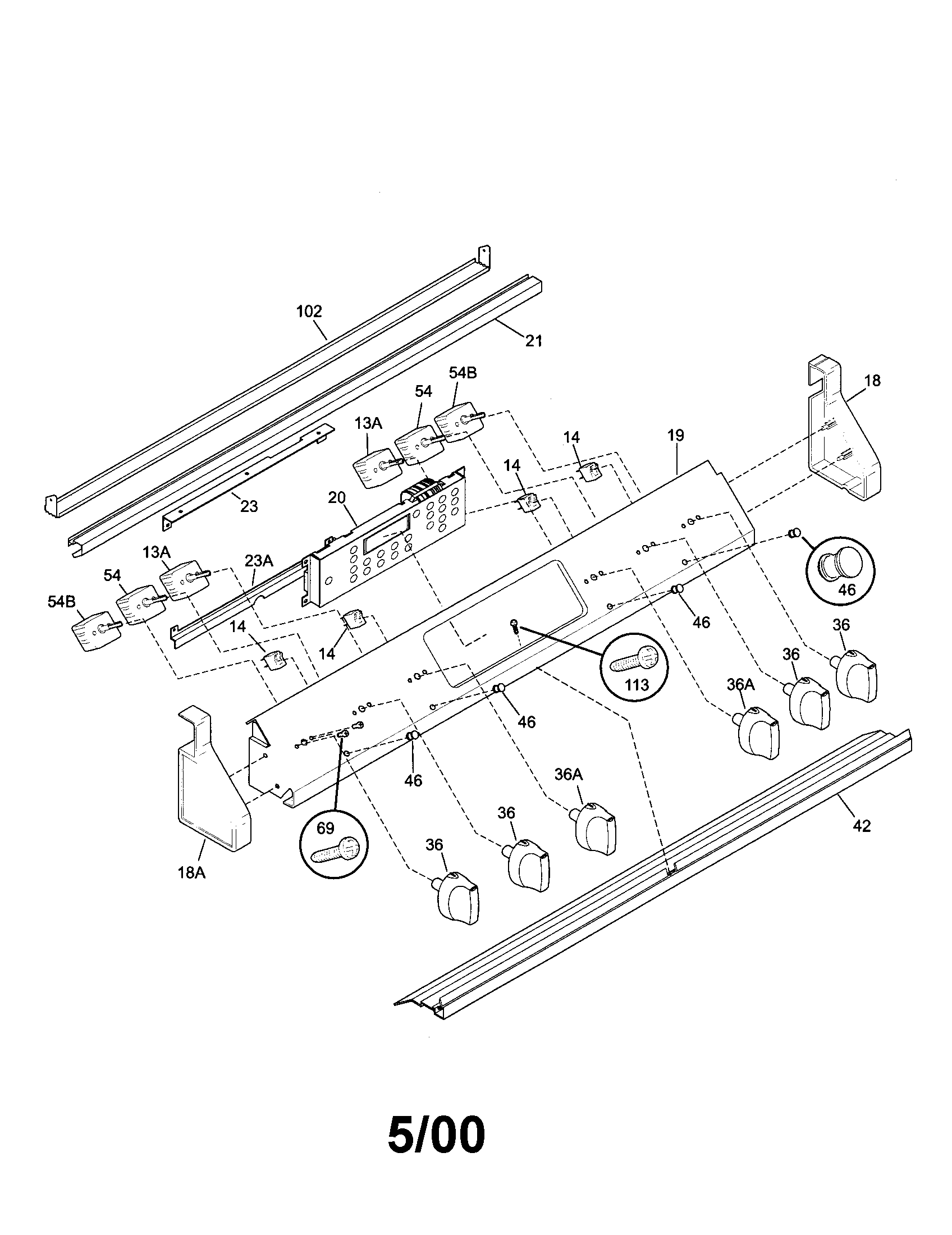 Kenmore Elite 79046802992 backguard diagram