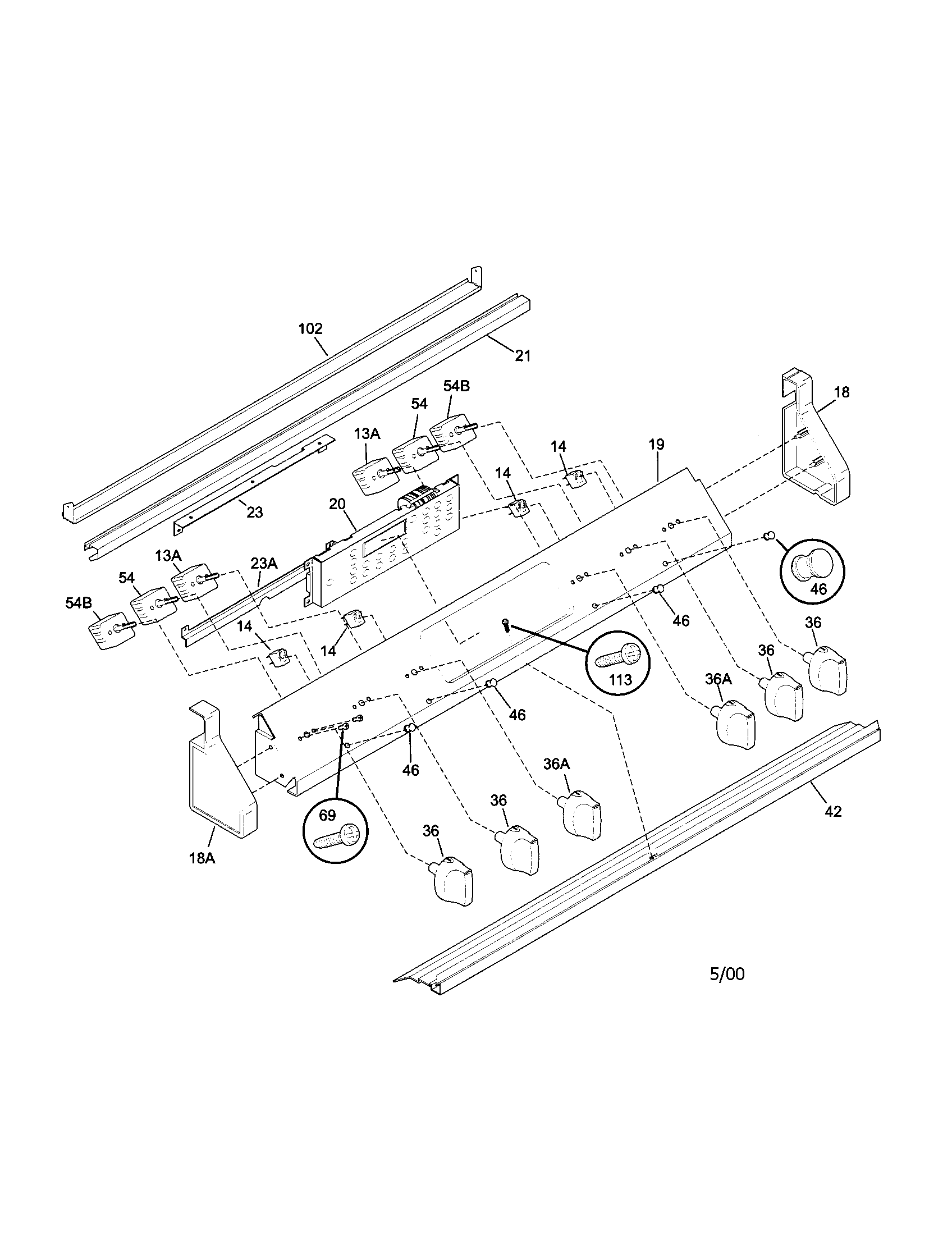 Kenmore Elite 79046803992 backguard diagram