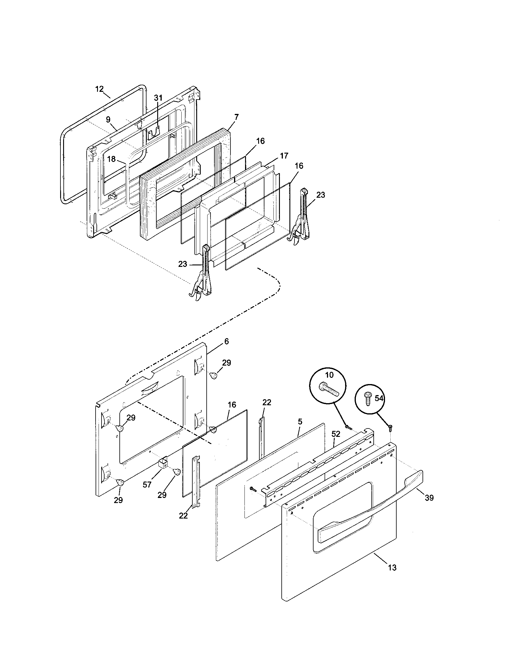 Kenmore Elite 79046803992 door diagram