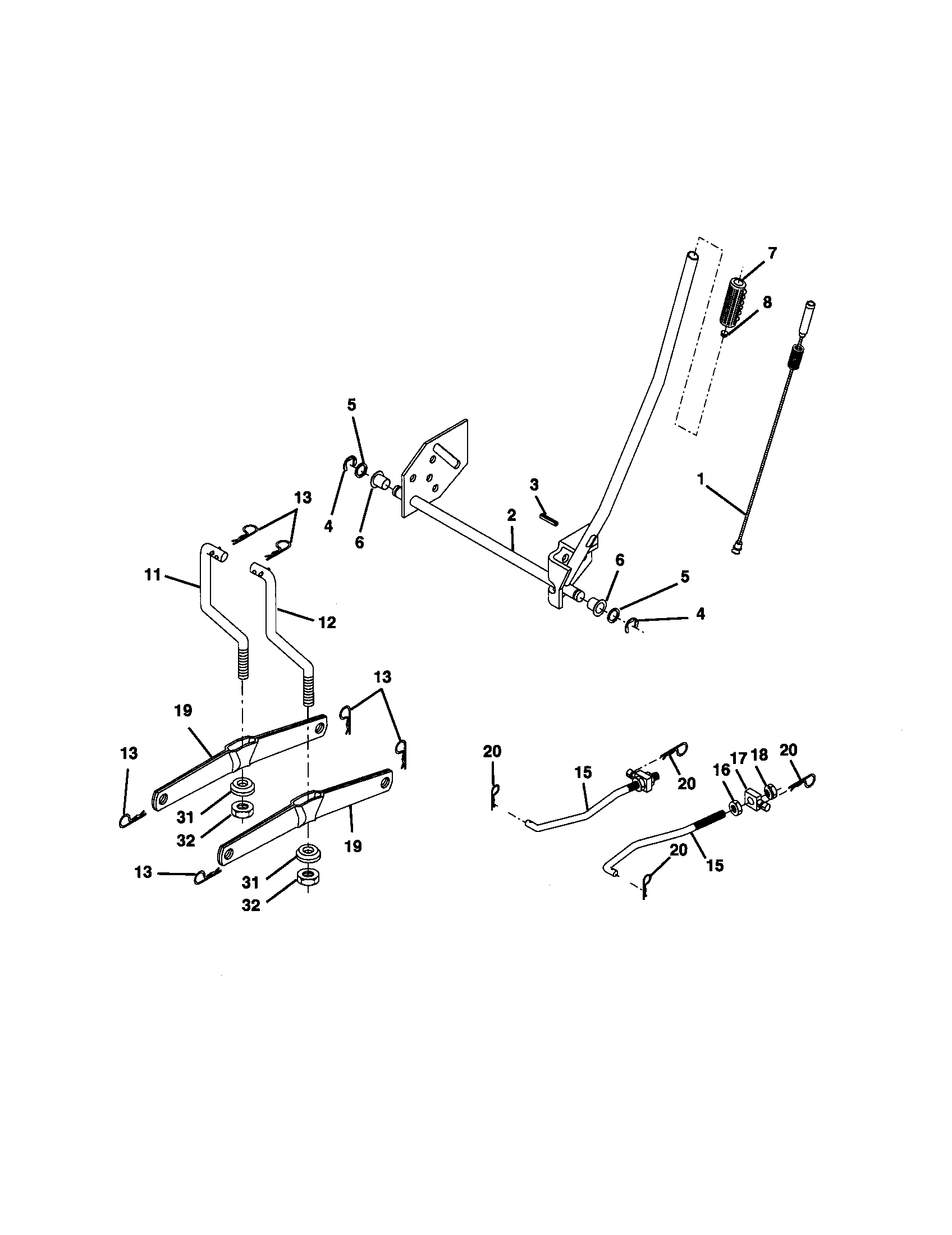 Craftsman 917270762 lift assembly diagram