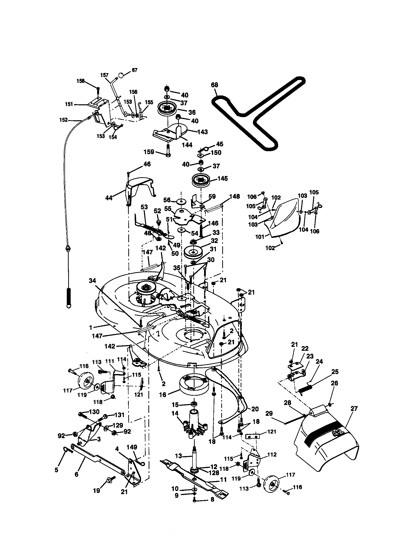Craftsman 917270762 mower deck diagram