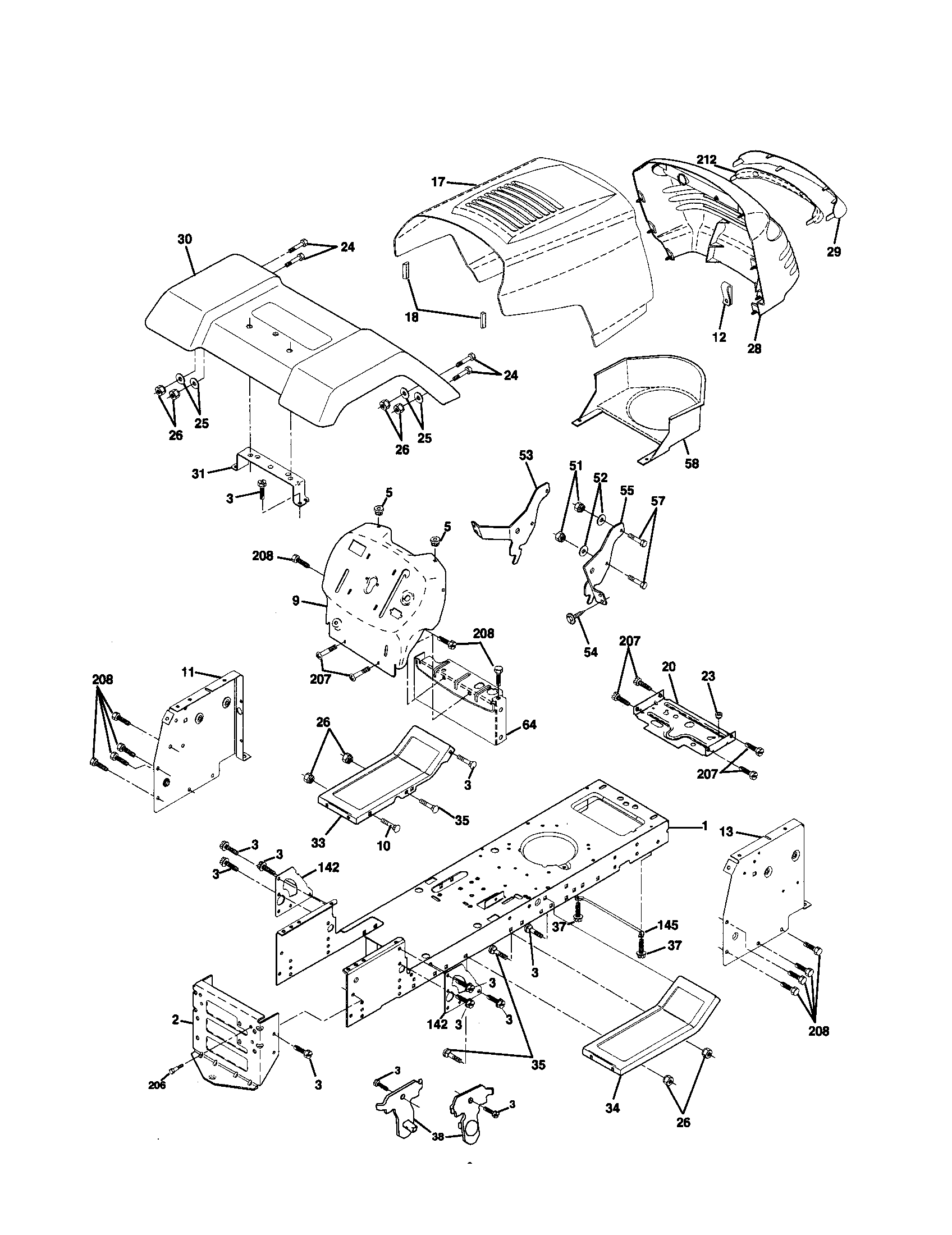 Craftsman 917279921 chassis diagram