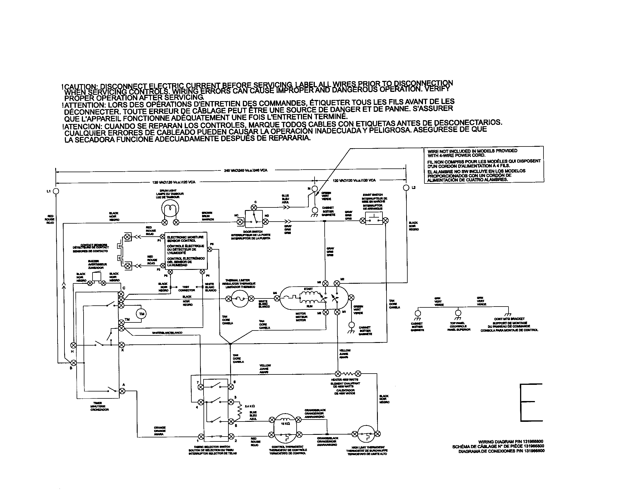 Kenmore 41780052991 wiring diagram