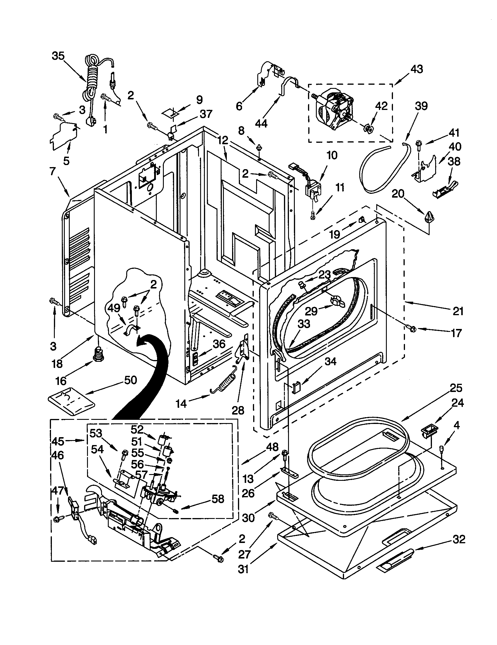 Whirlpool GGX9868JQ0 cabinet diagram
