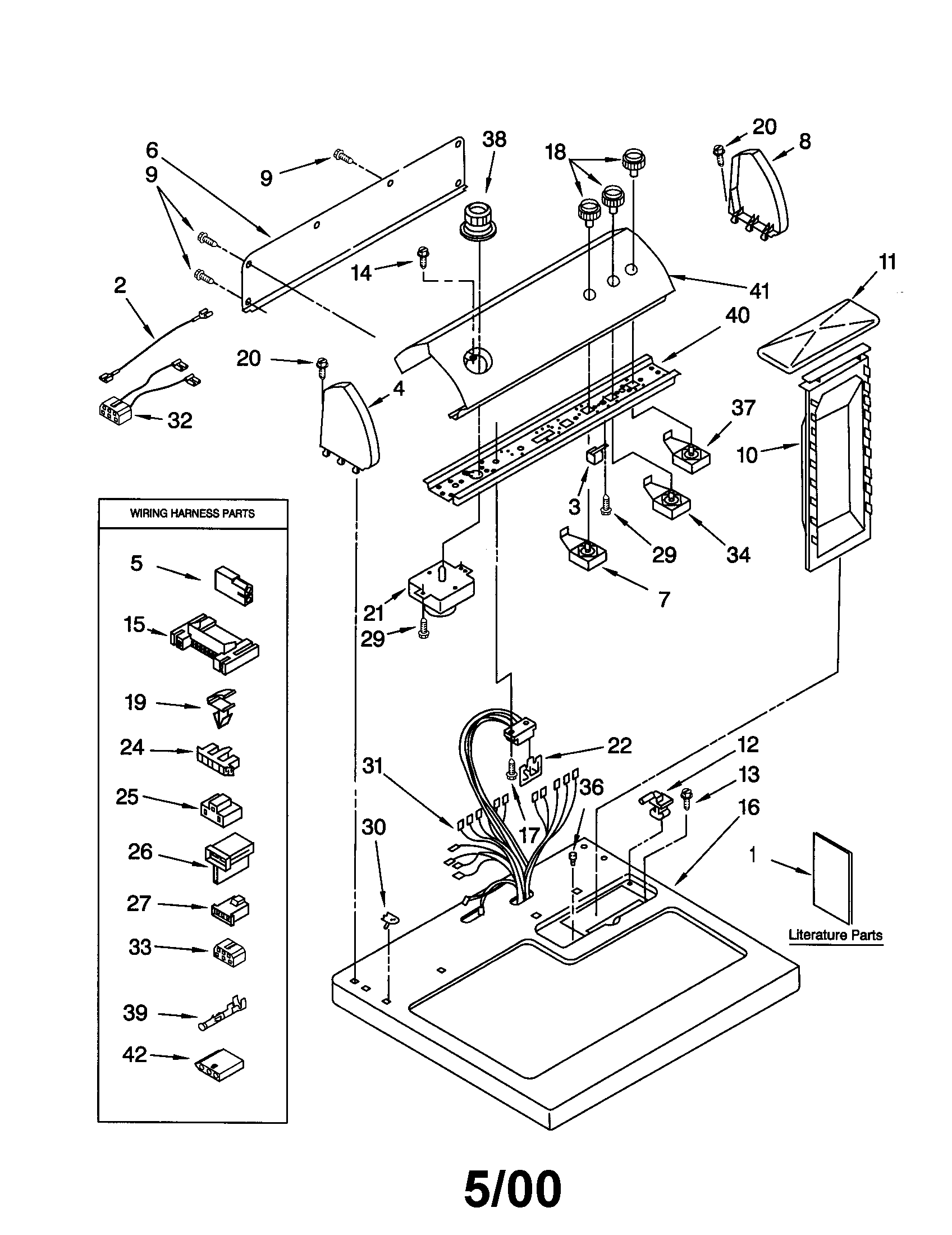 Whirlpool LGQ8800JQ0 top and console diagram