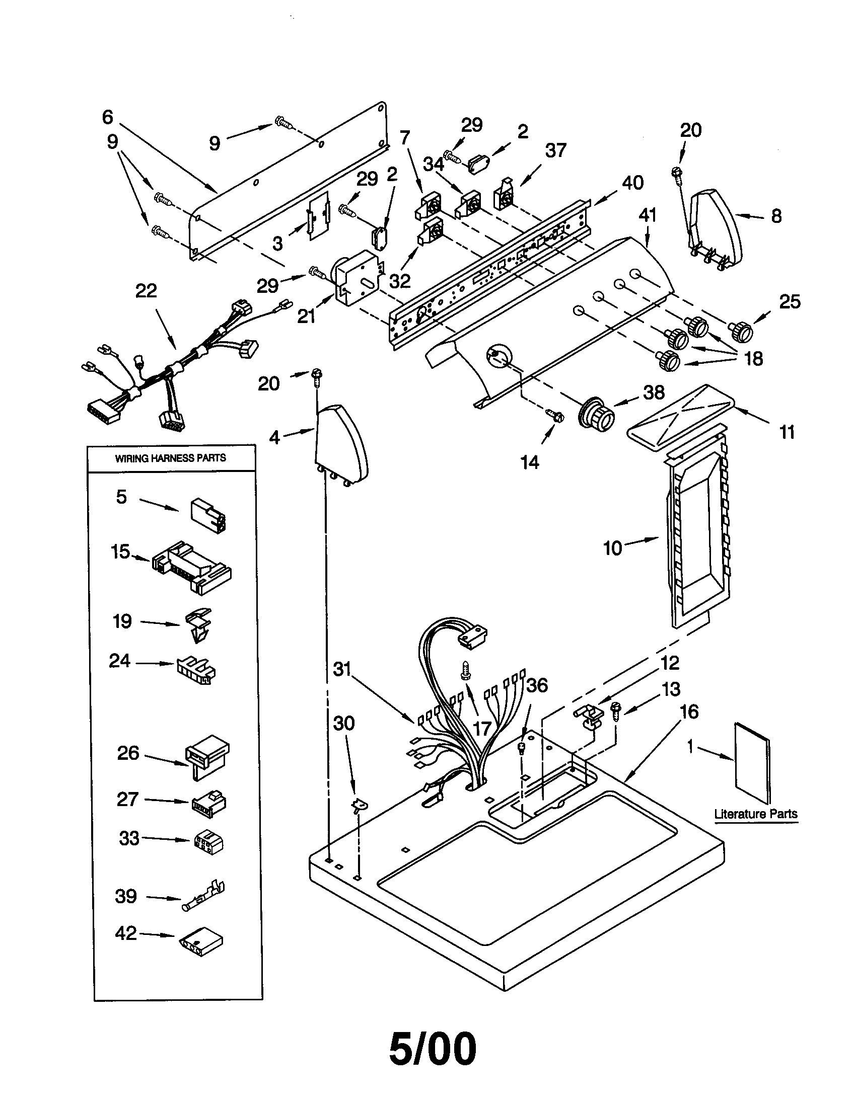Whirlpool GGQ9858JQ0 top and console diagram