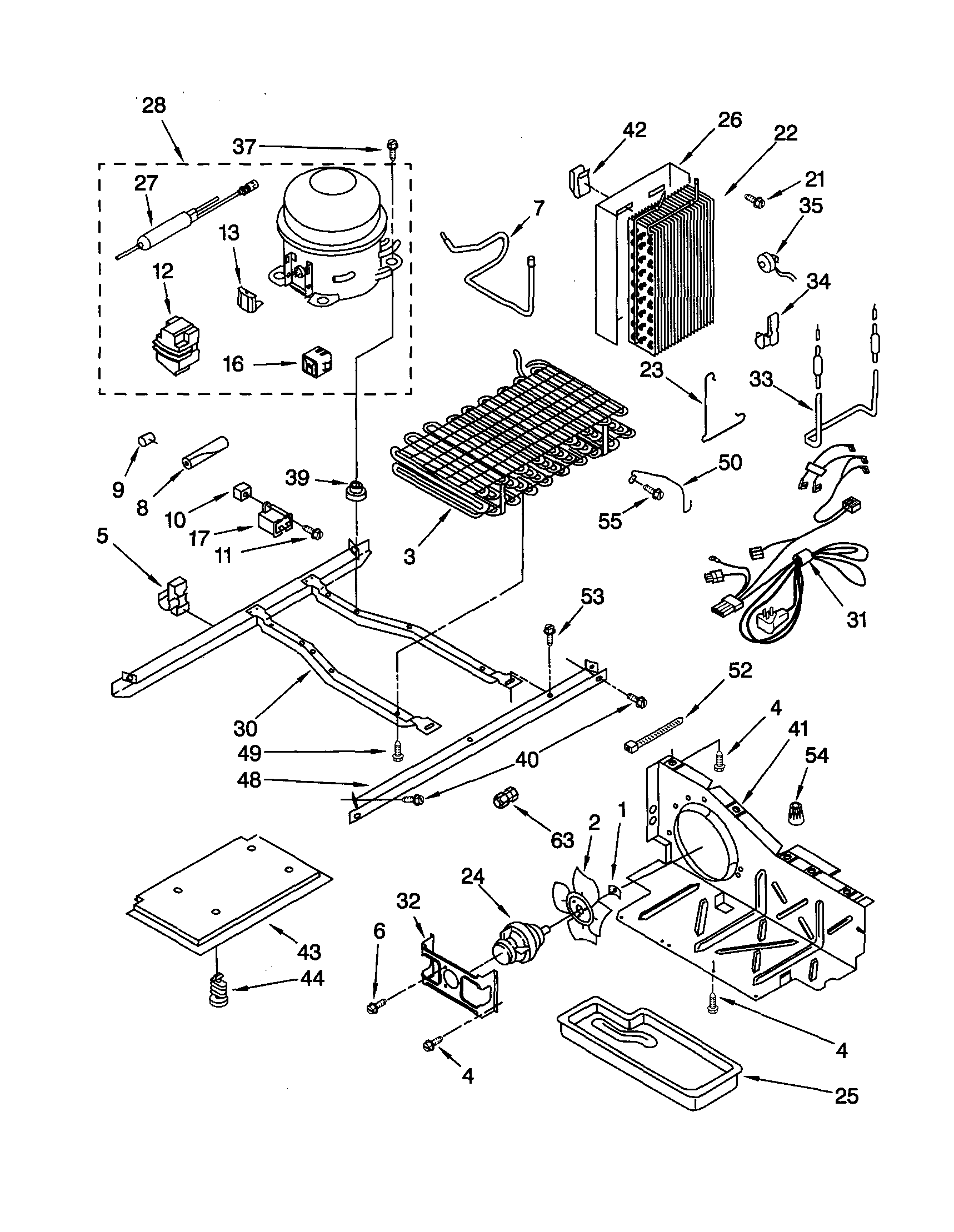 Whirlpool GD25SFXHS03 unit diagram