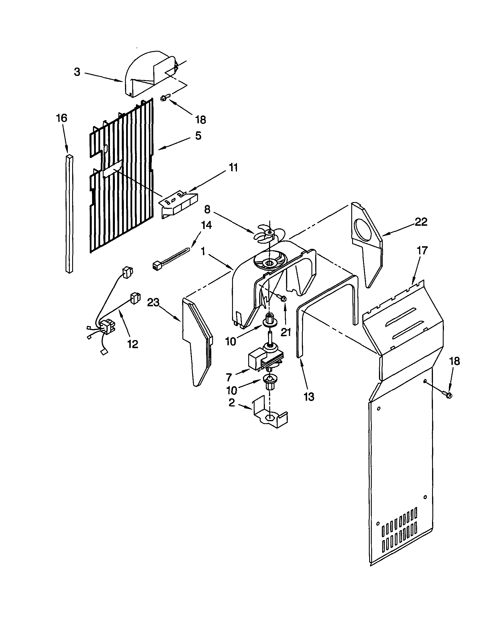 Whirlpool GD25SFXHS03 air flow diagram