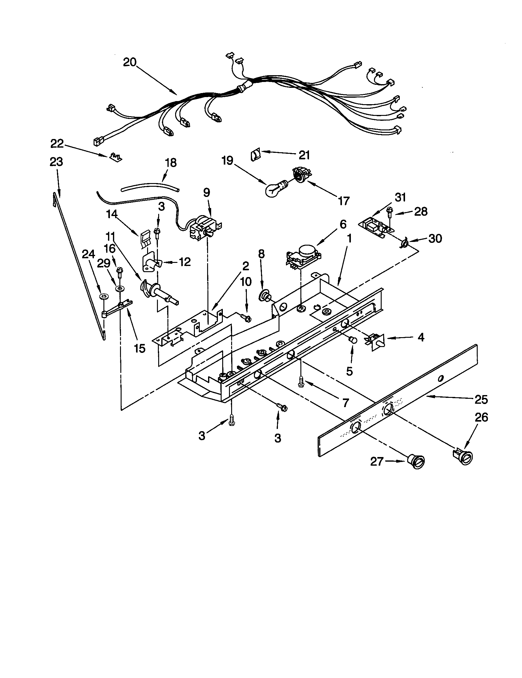 Whirlpool GD25SFXHS03 control diagram