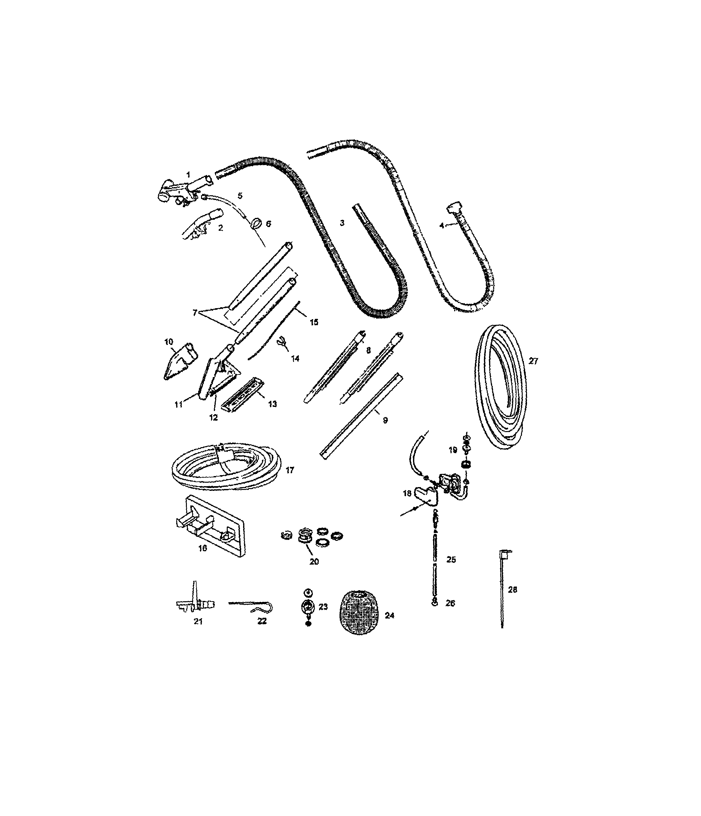 Kenmore 21487907 deep cleaner universal parts diagram