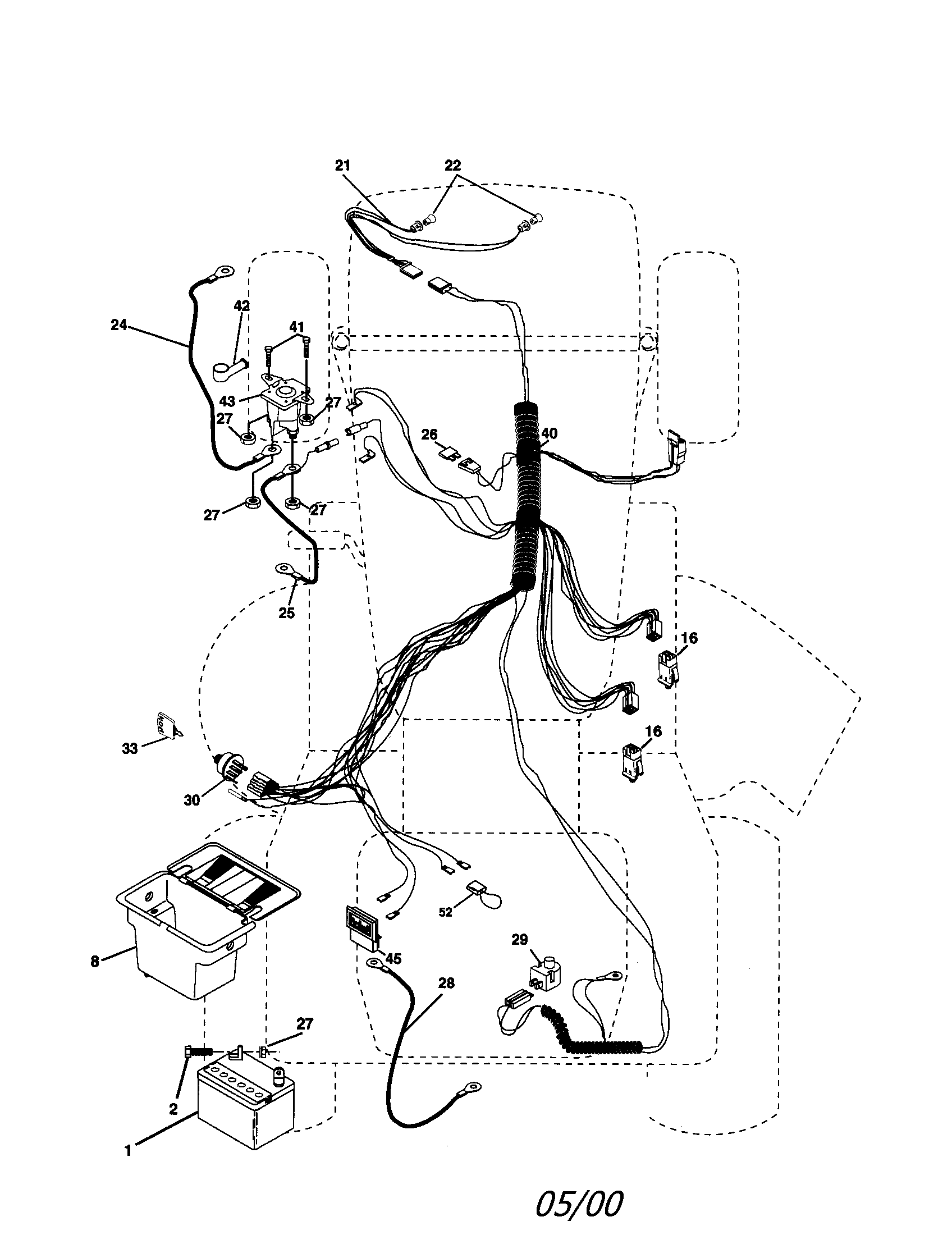 Poulan PR2042STA electrical diagram
