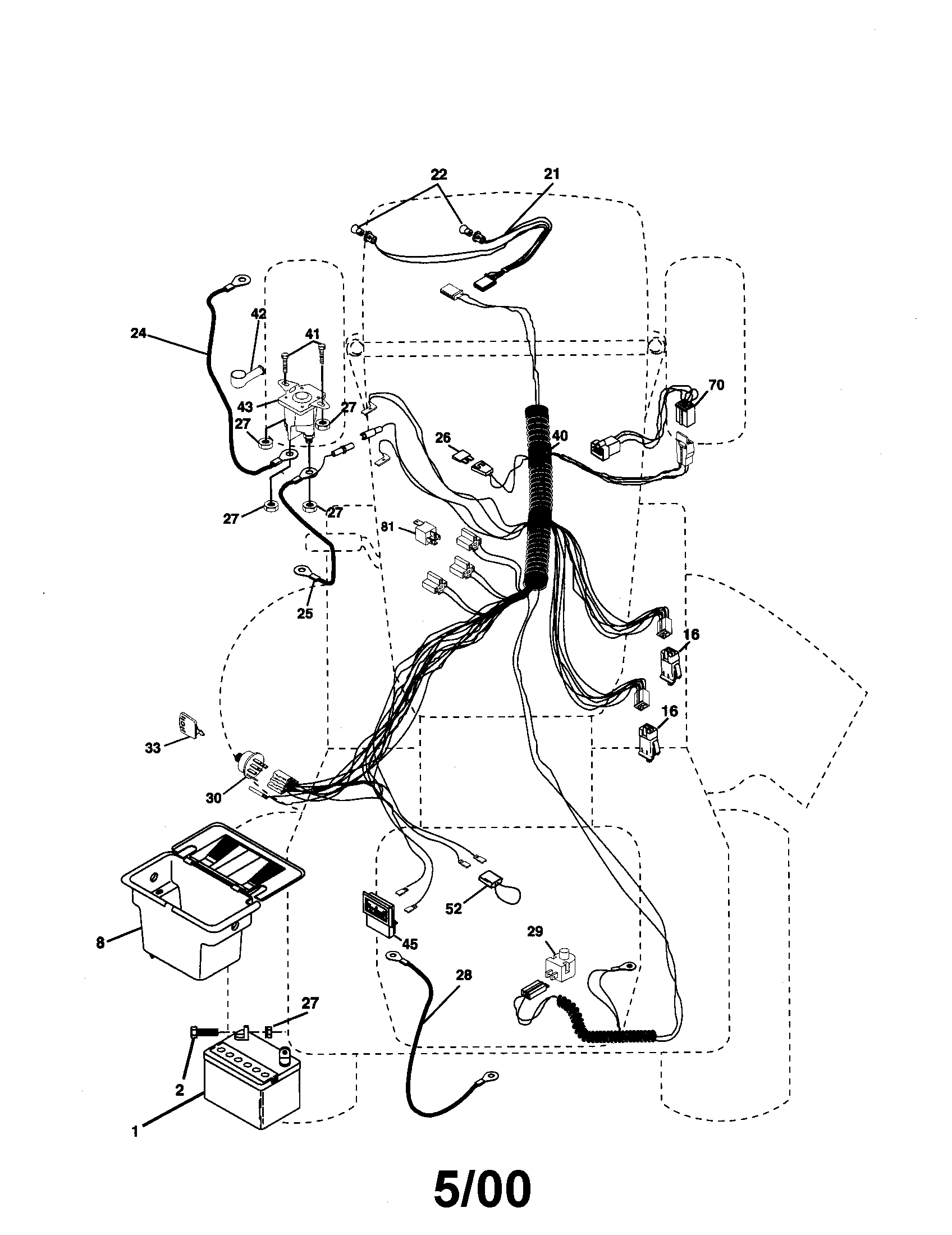 Poulan PR16H42STA electrical diagram