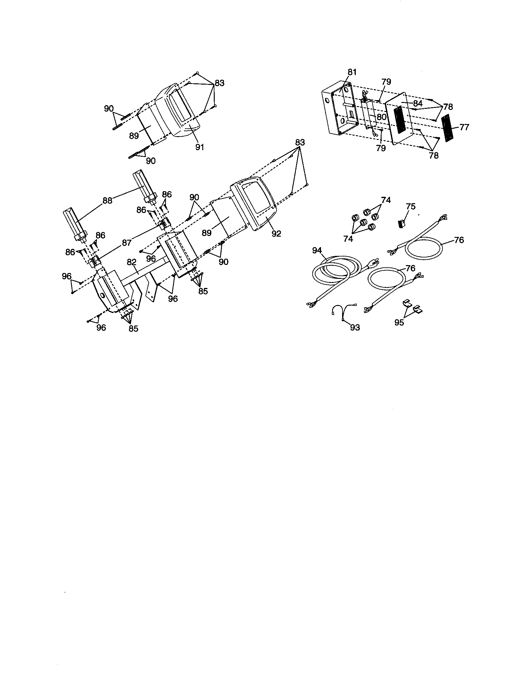 Proform PFRX35391 light cover/cord diagram