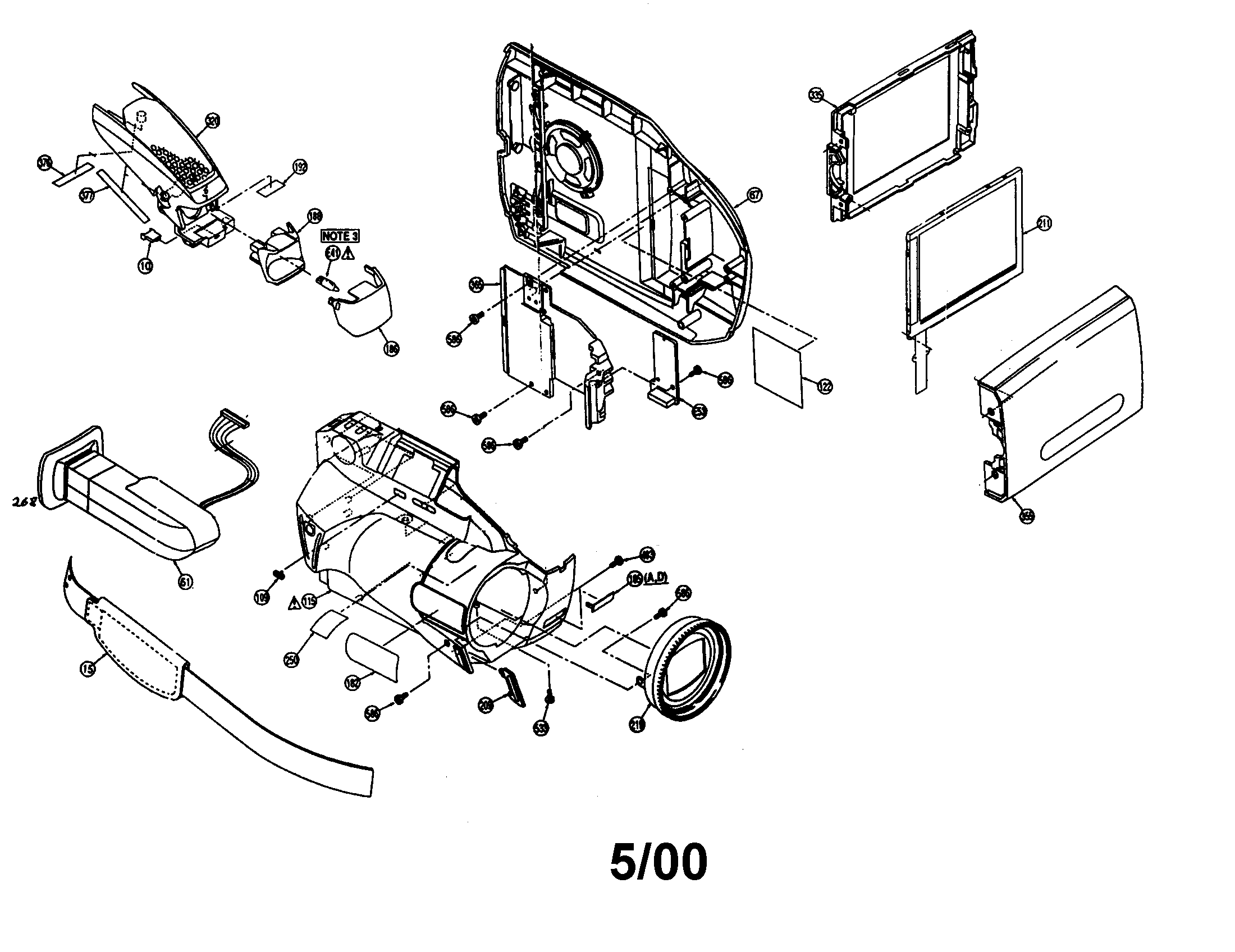 Panasonic PV-L780 camcorder compact vhs-c diagram