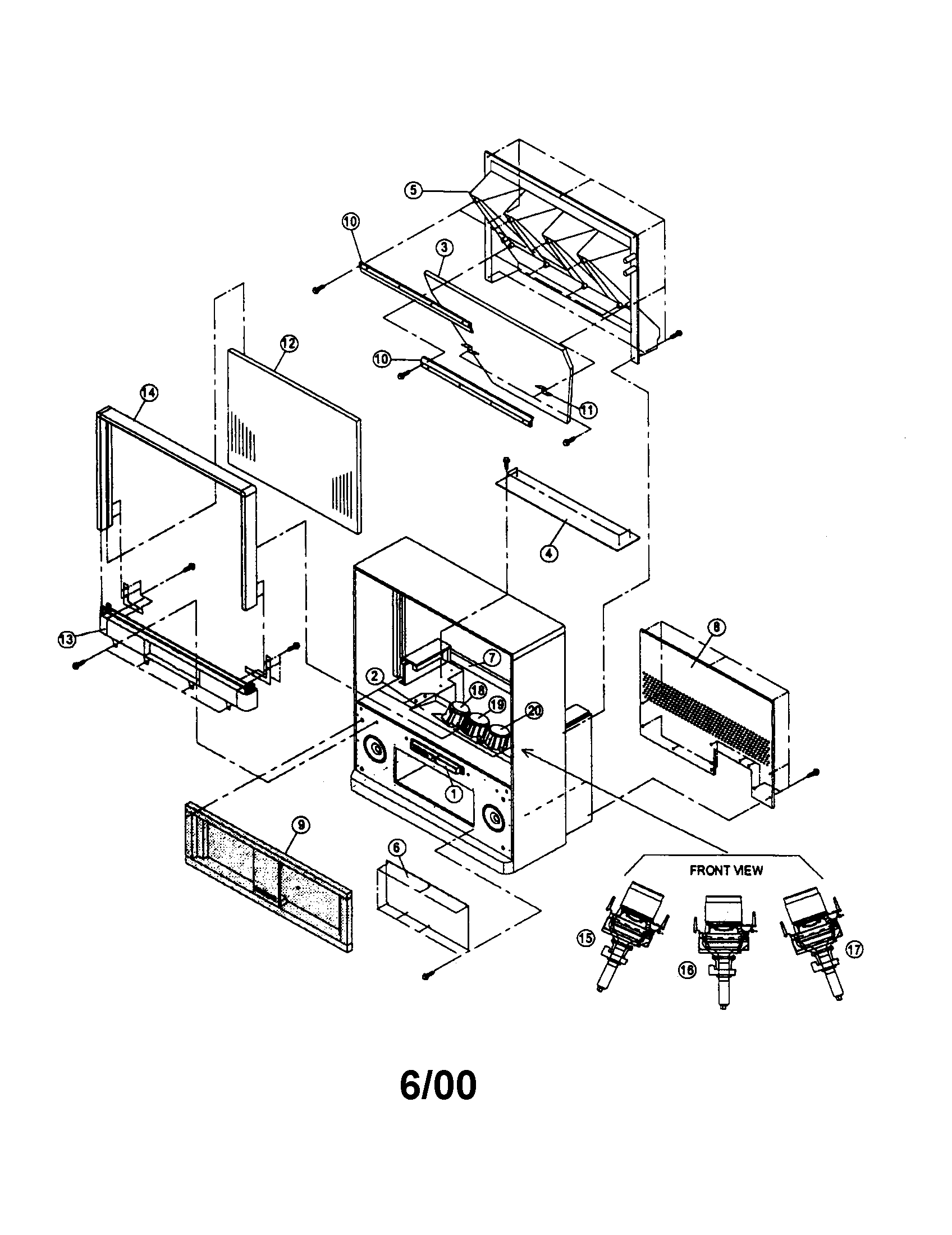 Hitachi 46FX01B projection tv diagram