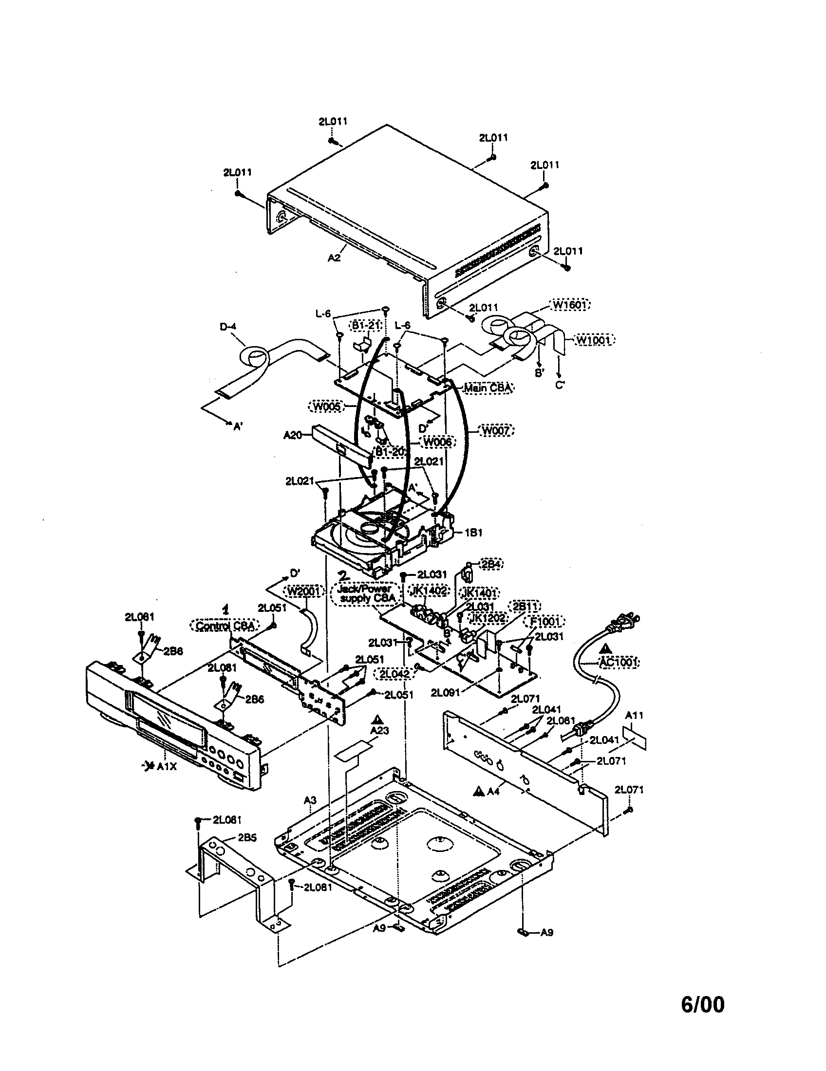 Magnavox DVD501AT21 dvd player diagram