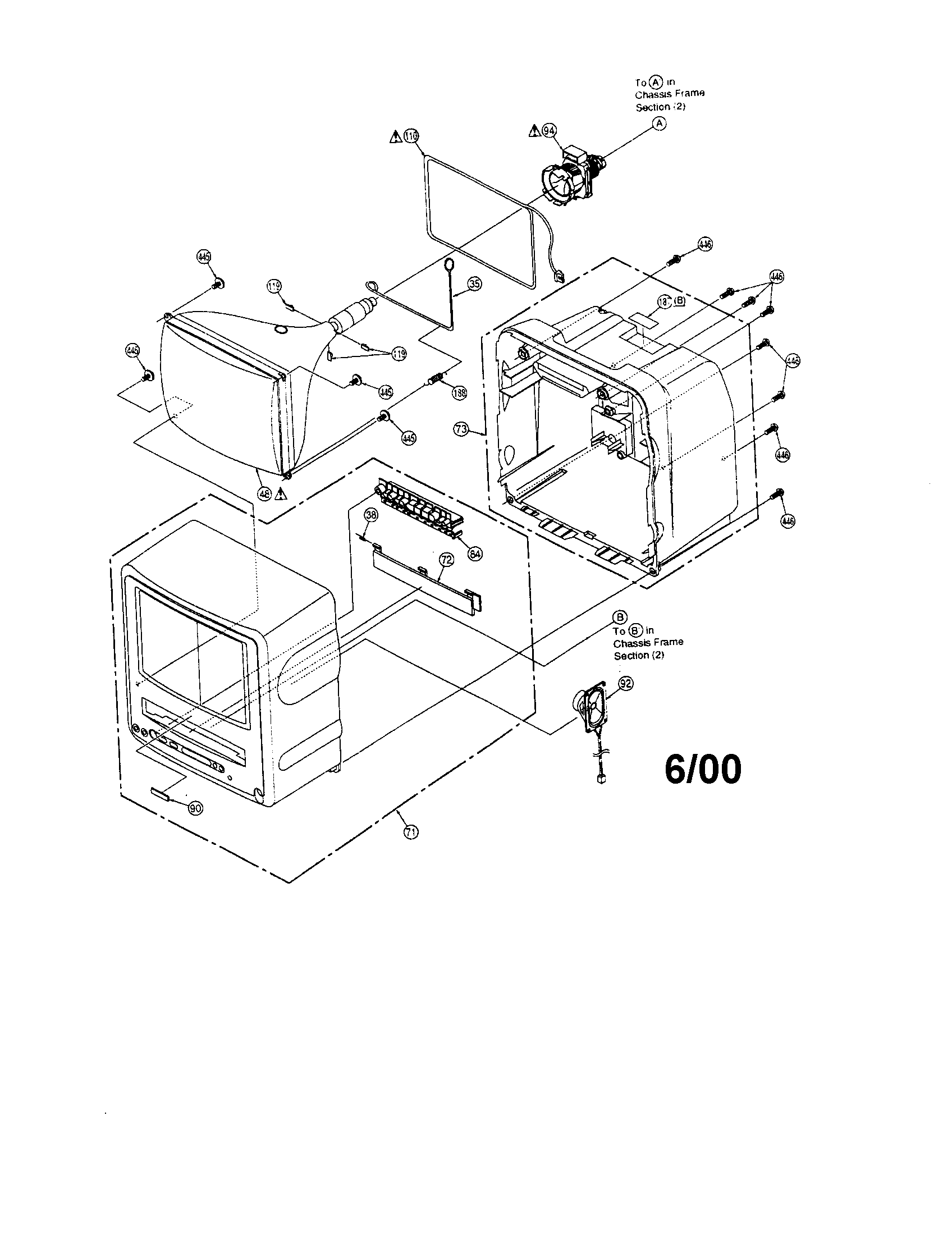 Panasonic PV-C920 tv/vcr combo diagram