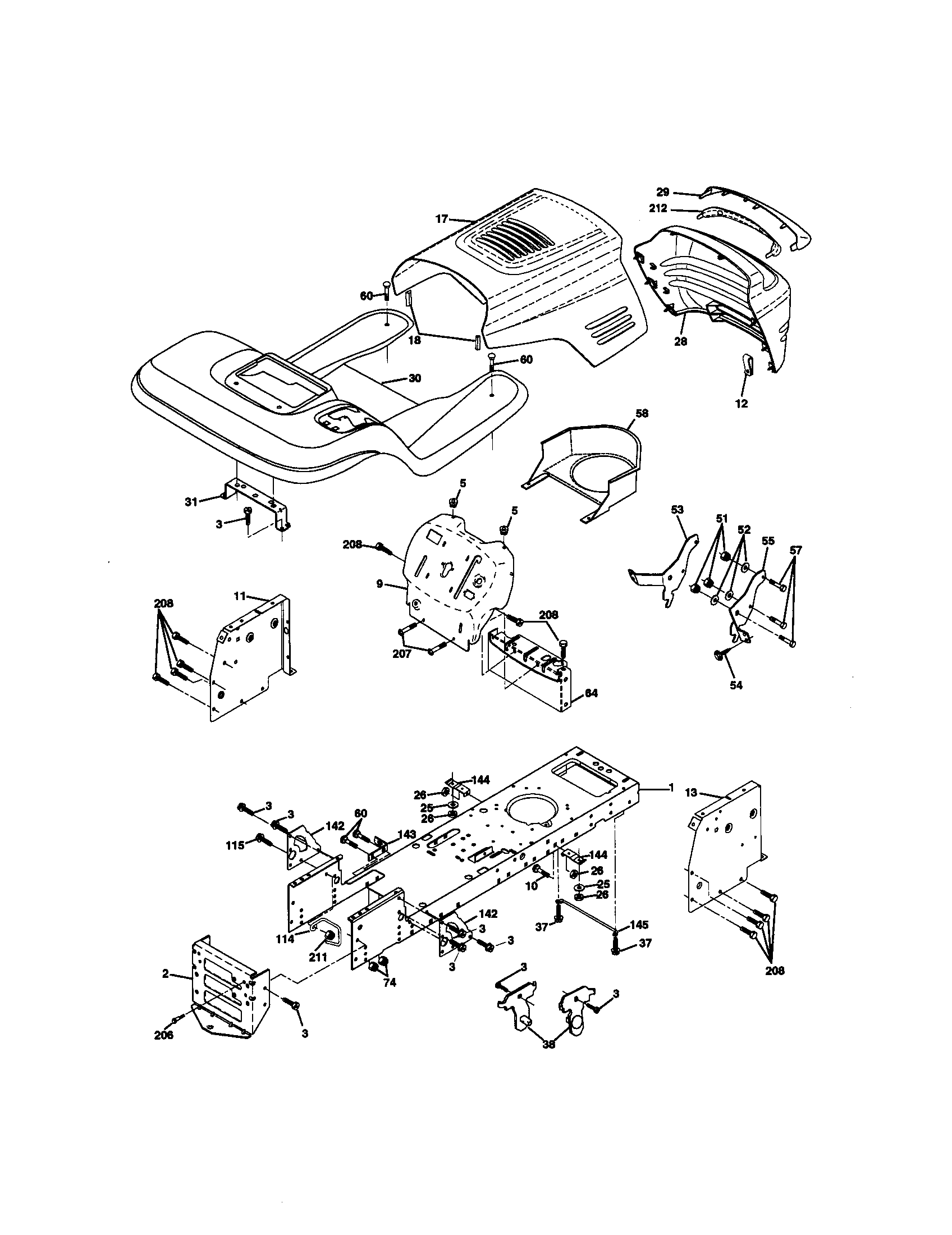 Craftsman 917270732 chassis and enclosures diagram
