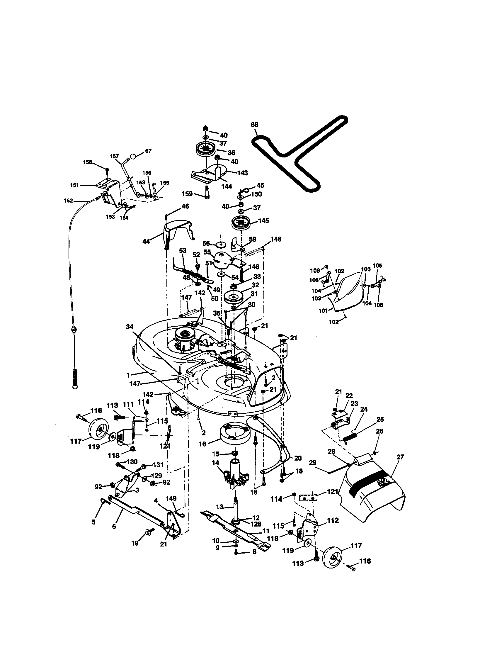Craftsman 917270732 mower deck diagram