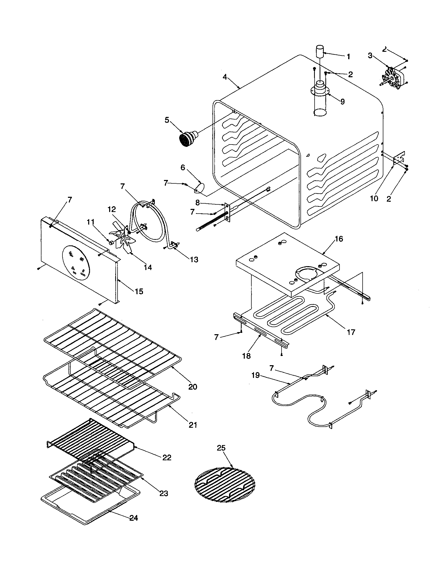 Amana AOCS2740WW-P1132369NWW cavity diagram
