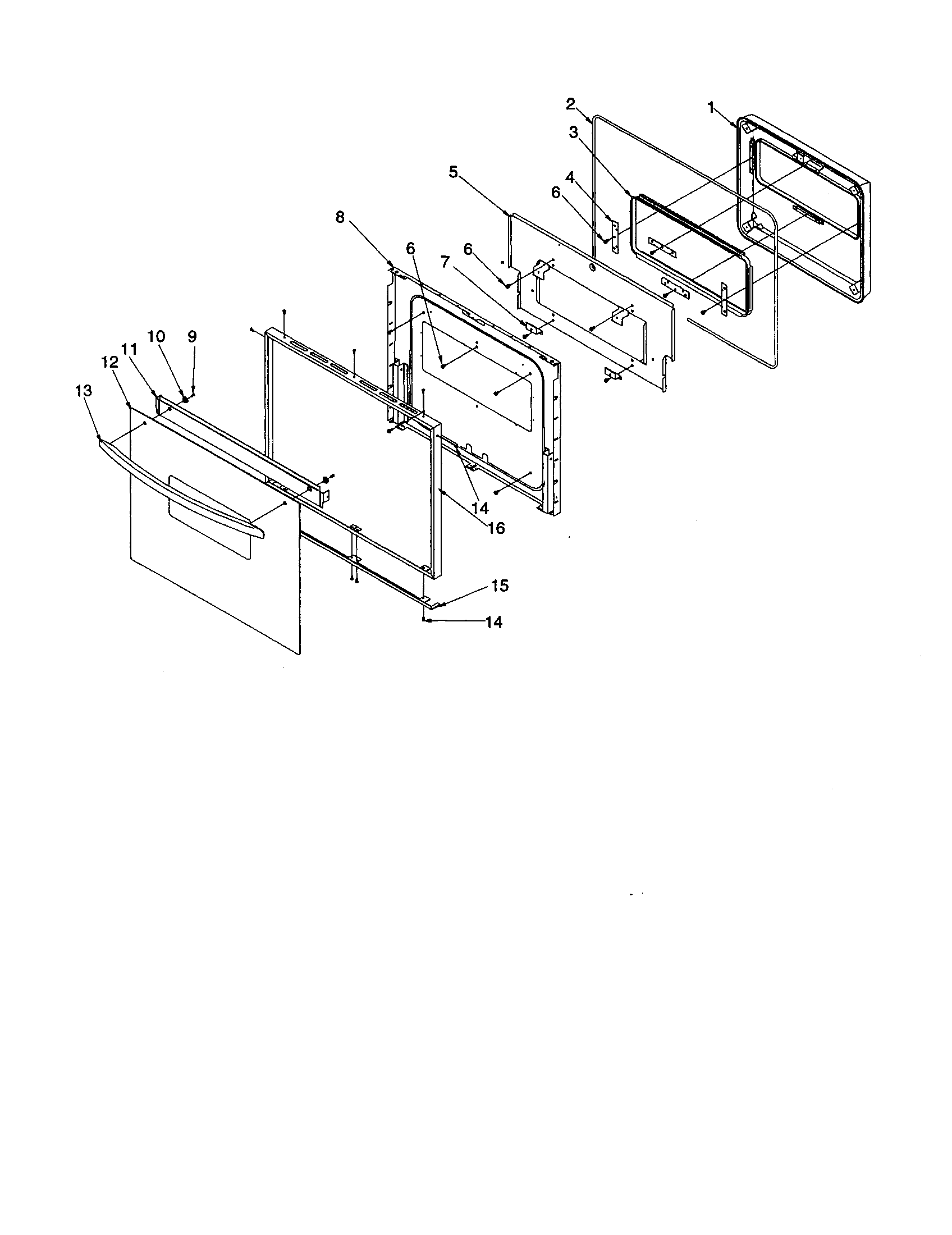 Amana AOCS2740WW-P1132369NWW oven door diagram