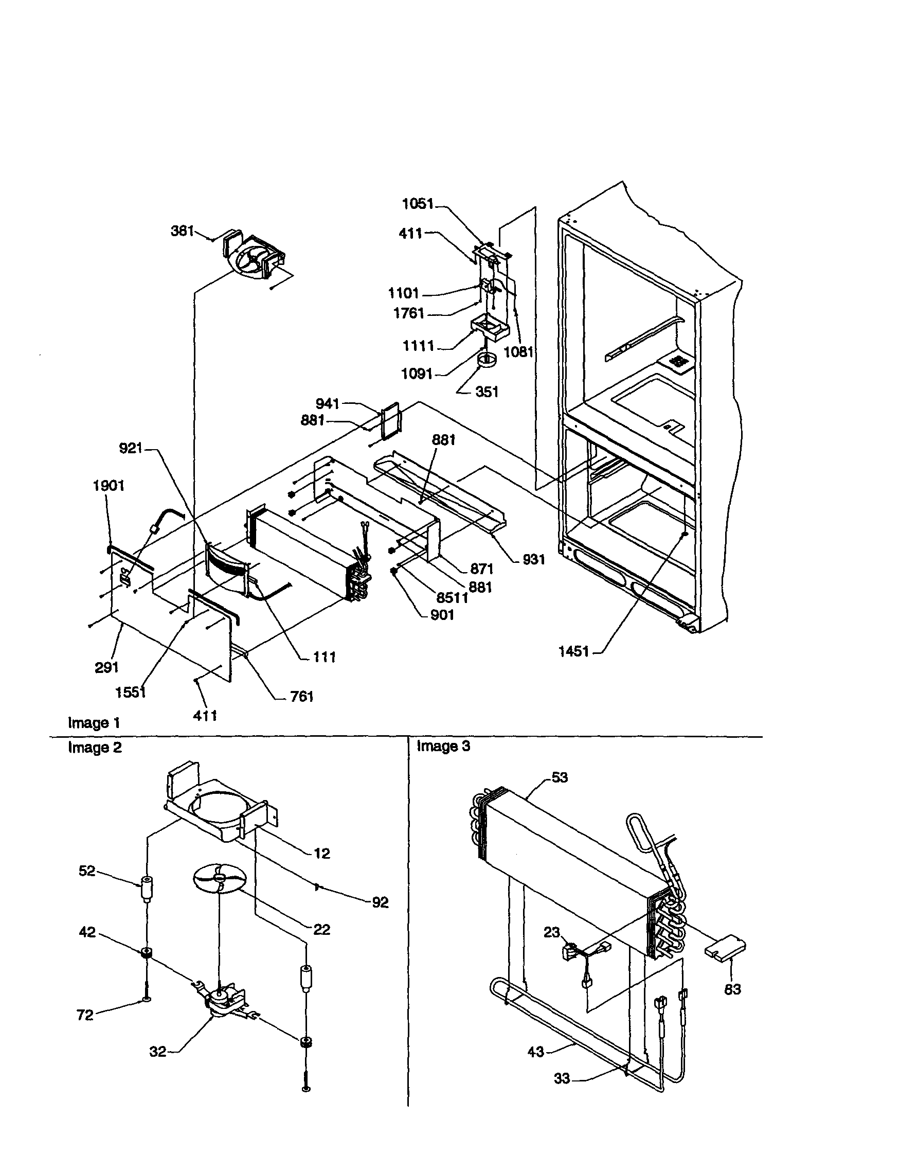 Kenmore 59679144000 evaporator/freezer control assembly diagram