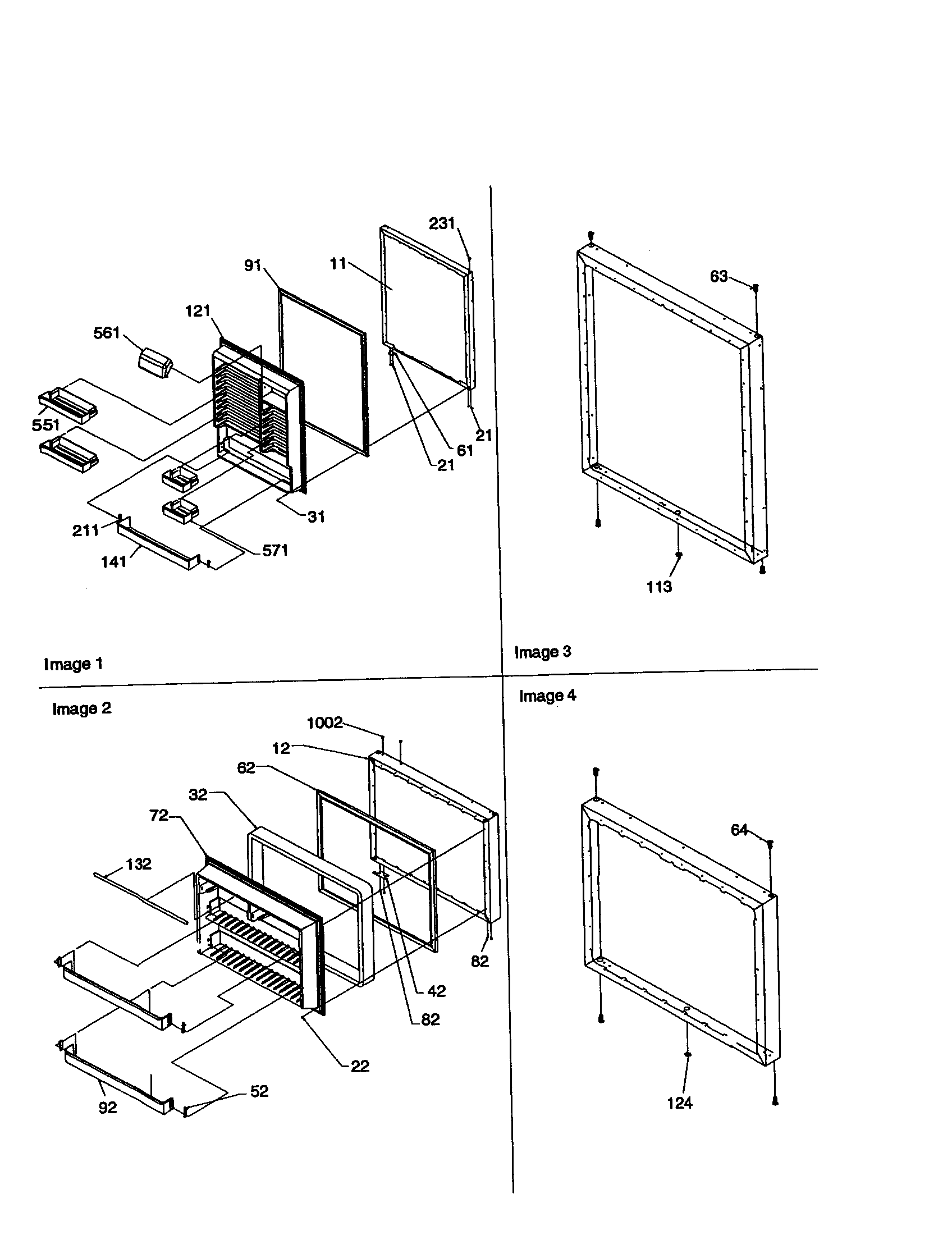 Kenmore 59679144000 door assembly diagram