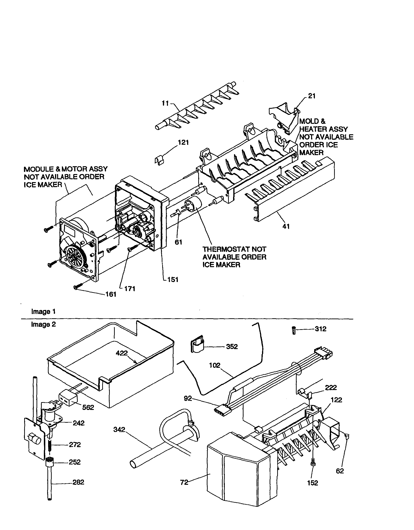 Kenmore 59679144000 ice maker assembly diagram
