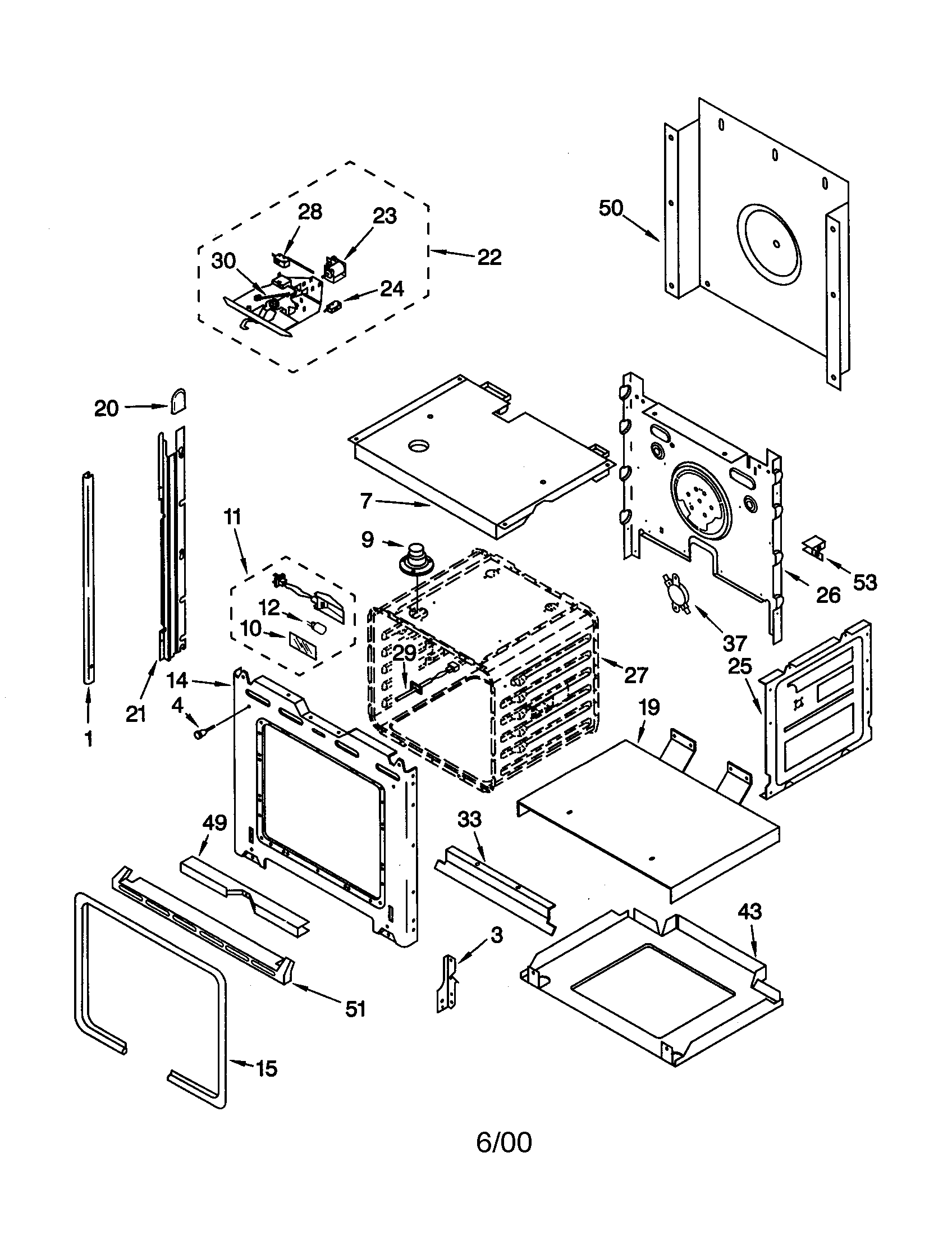KitchenAid KEBS147DBL8 oven diagram