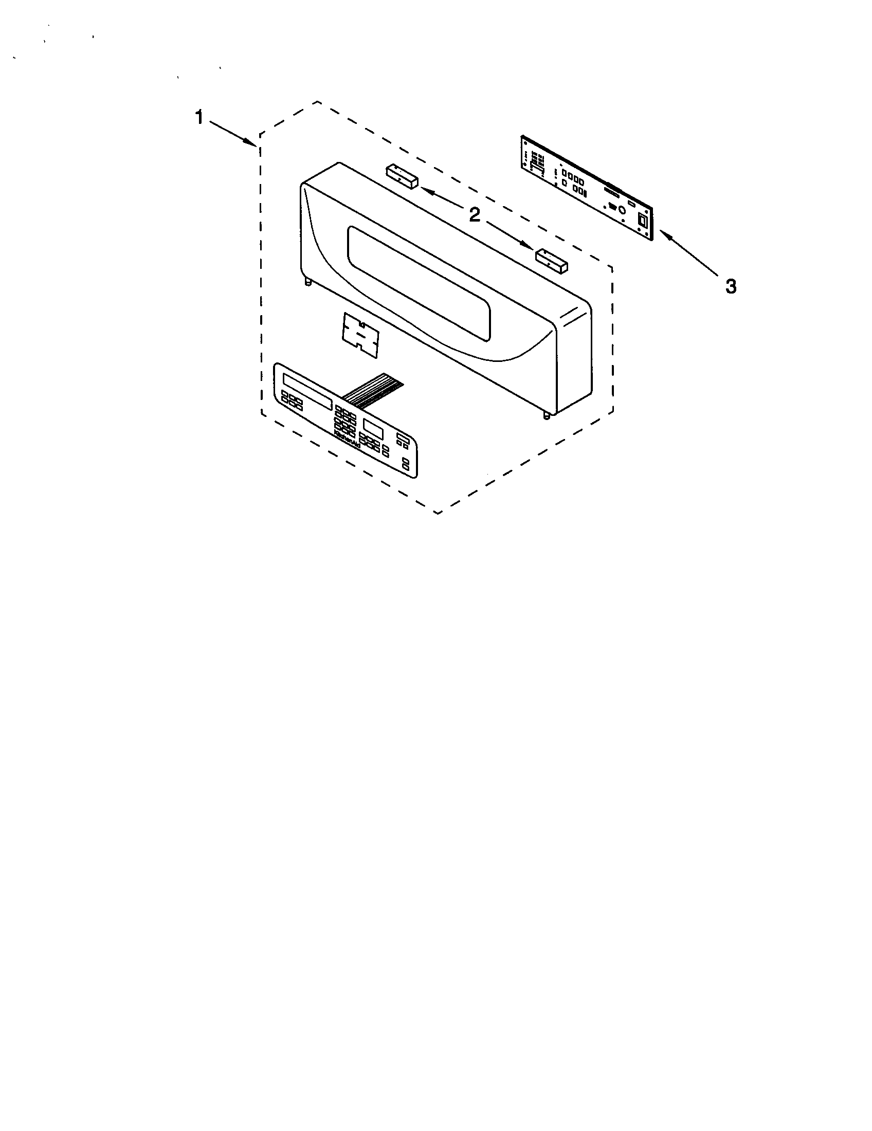 KitchenAid KEBS147DBL8 control panel diagram