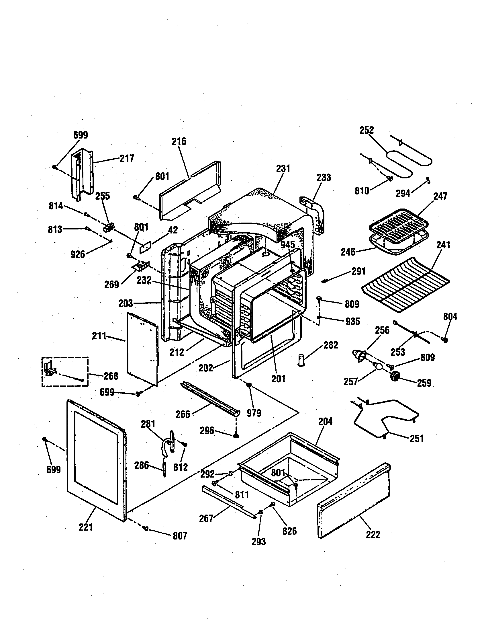 Kenmore 91163268690 body section diagram