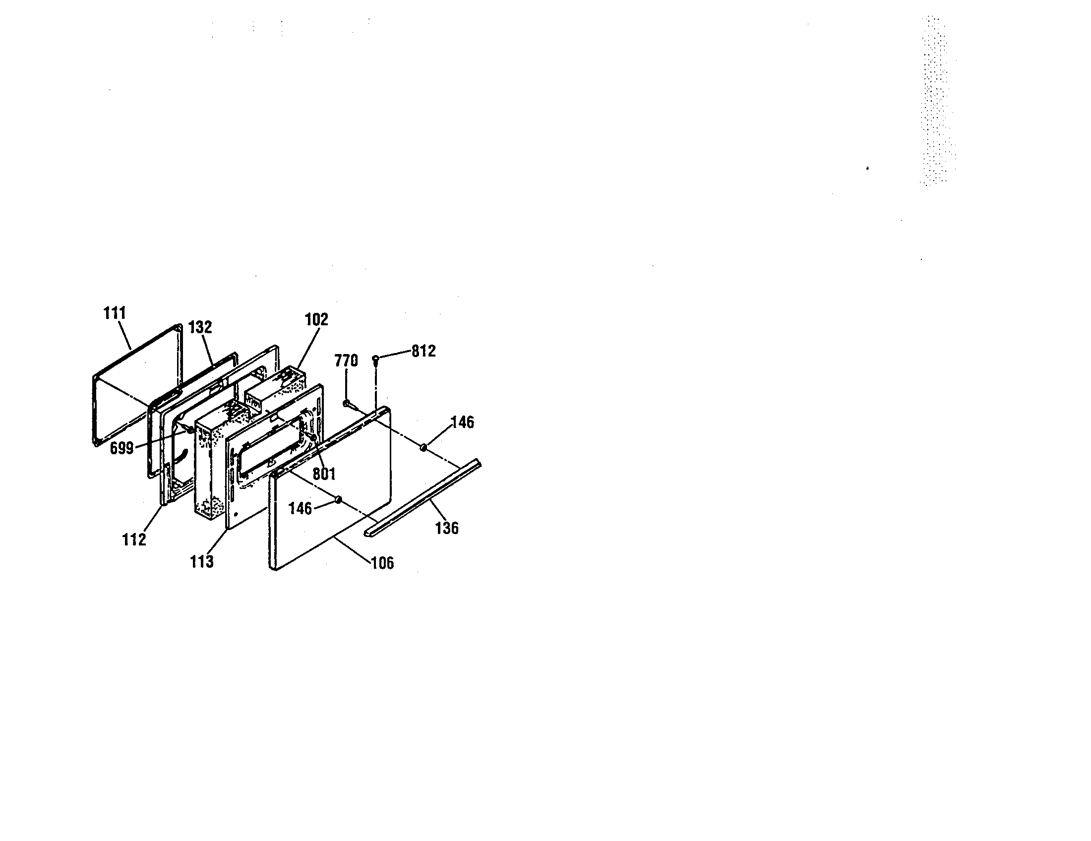 Kenmore 91163268690 door section diagram