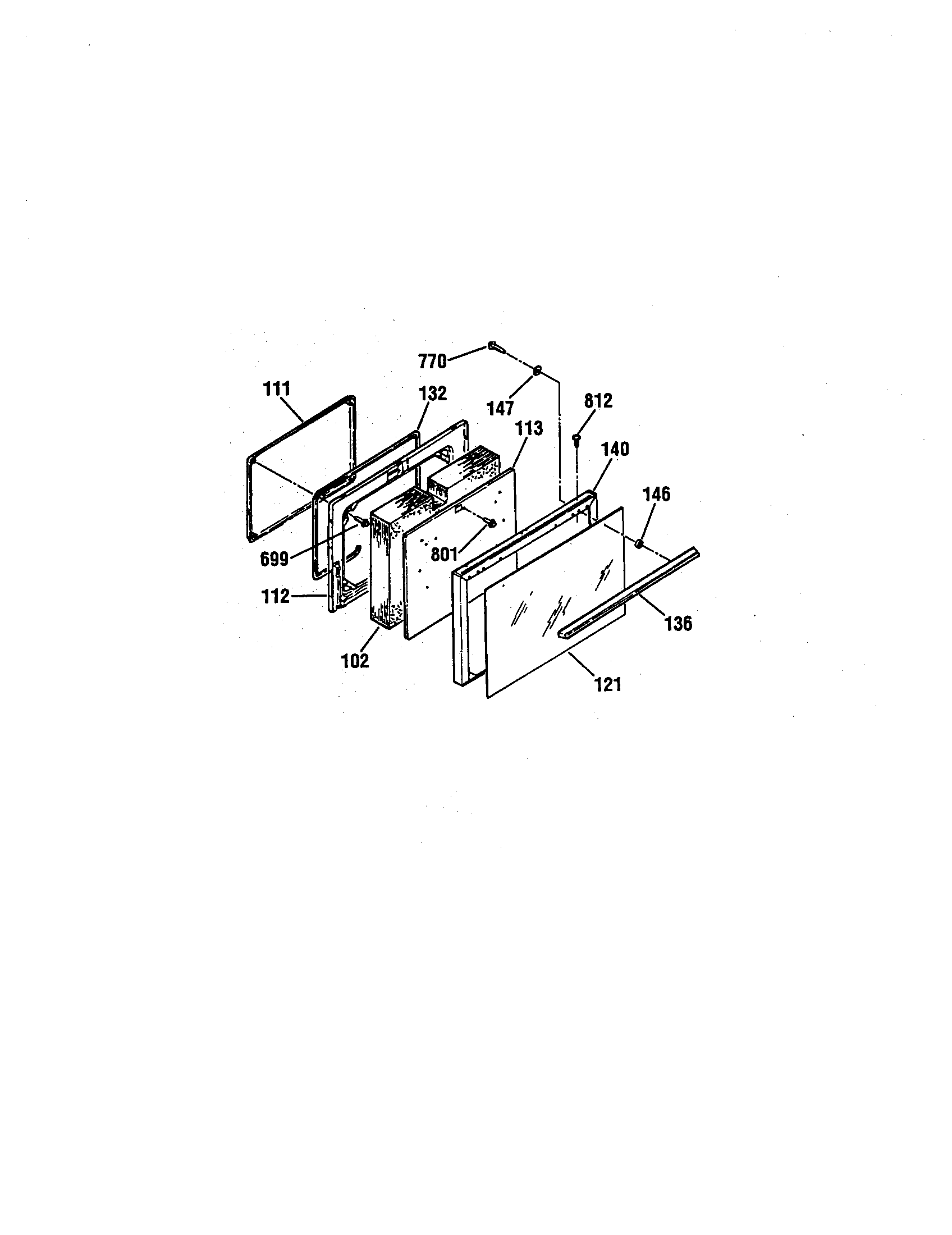 Kenmore 91163268690 door section diagram