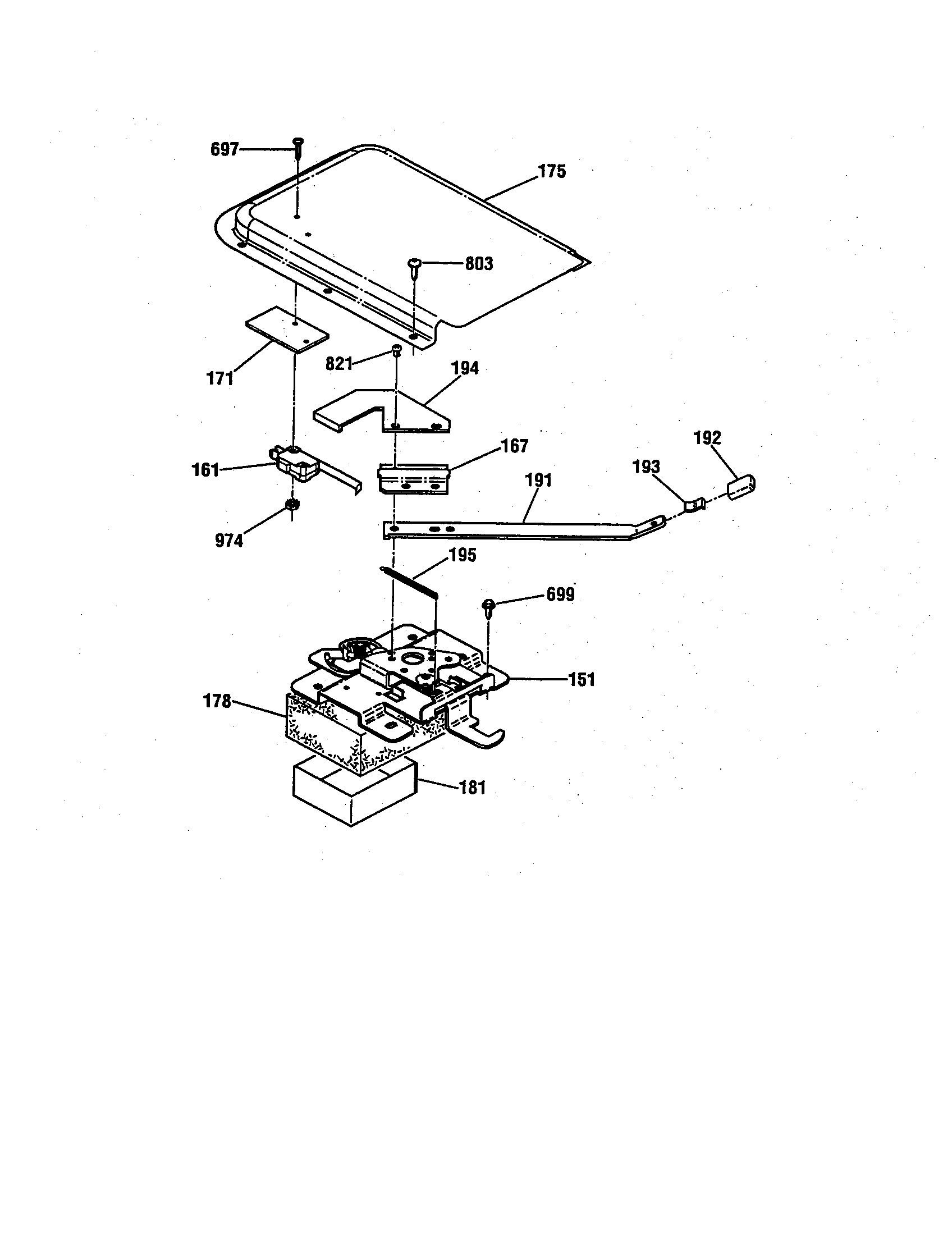 Kenmore 91163268690 door lock section diagram