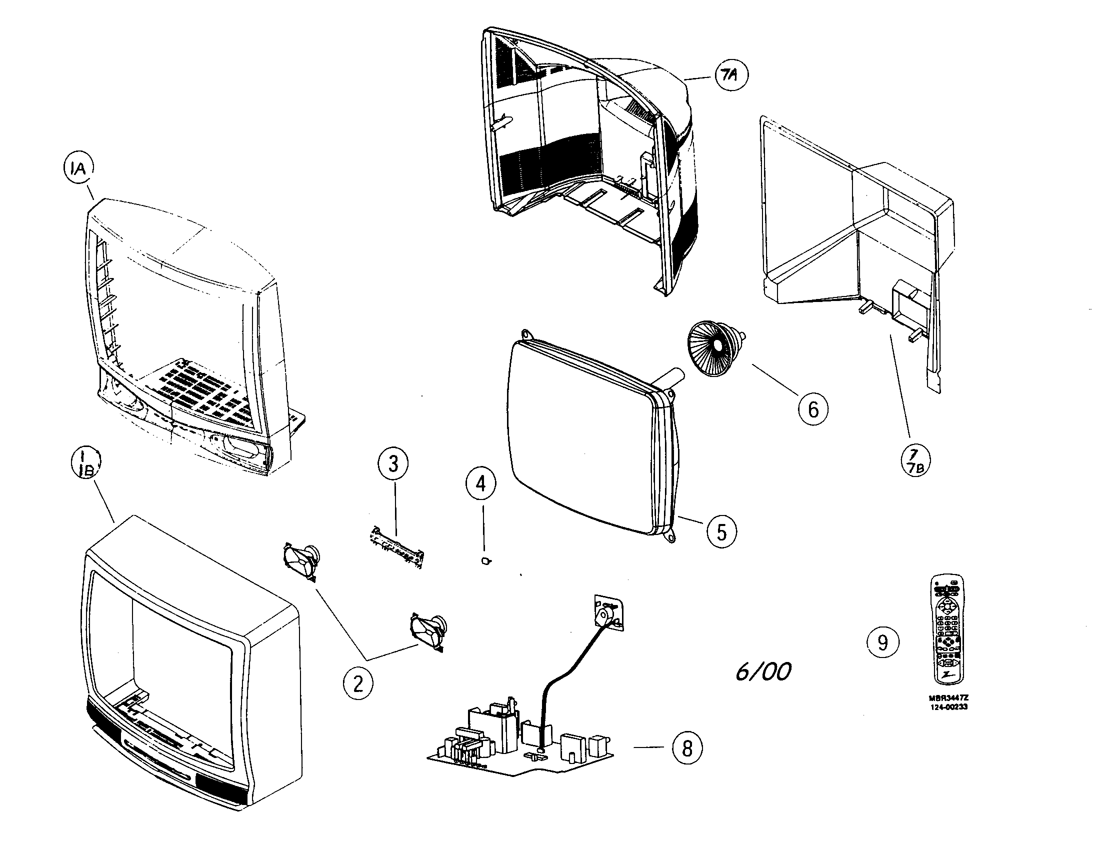 Zenith C27A24T tv diagram