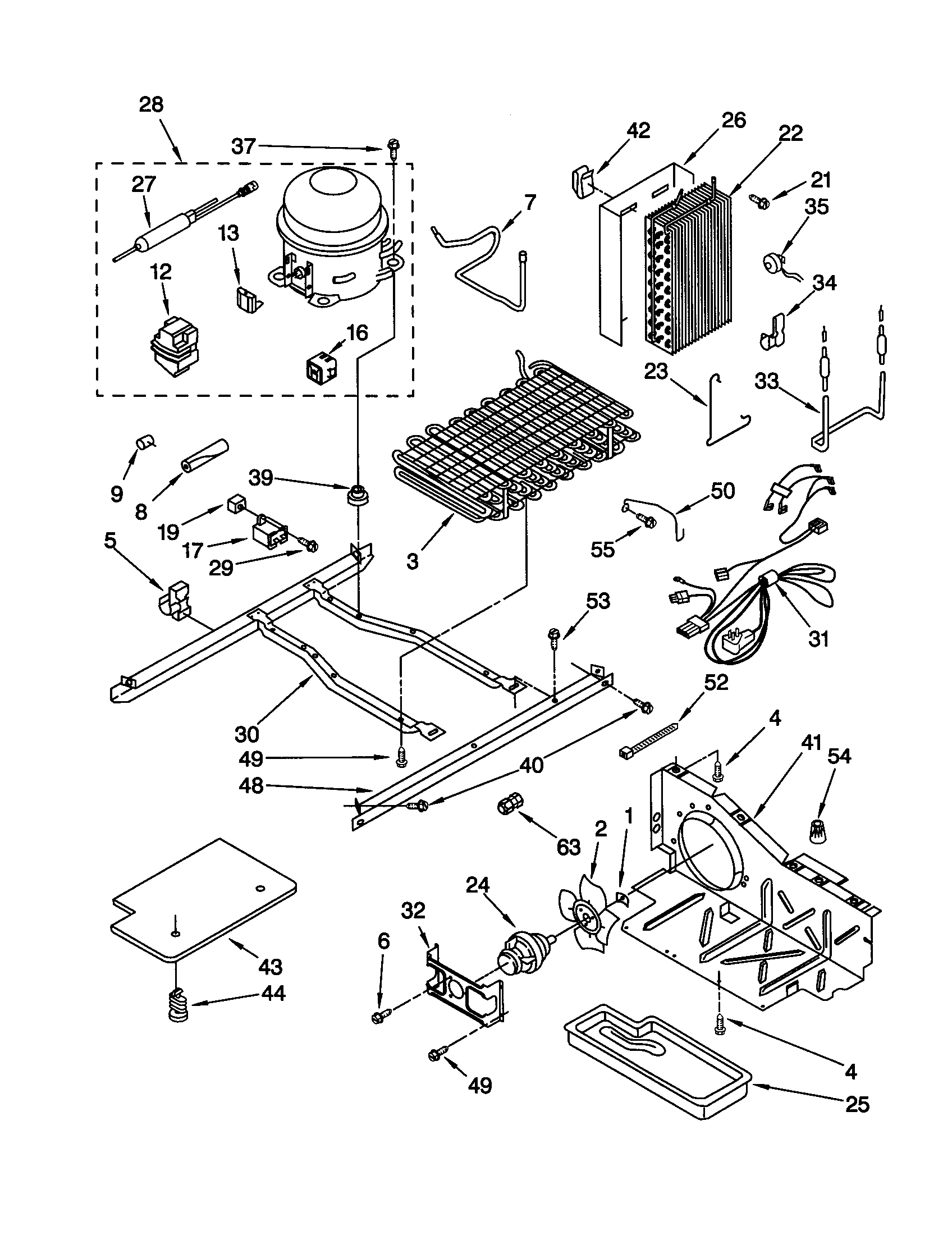 KitchenAid KSRS27FGBT03 unit diagram