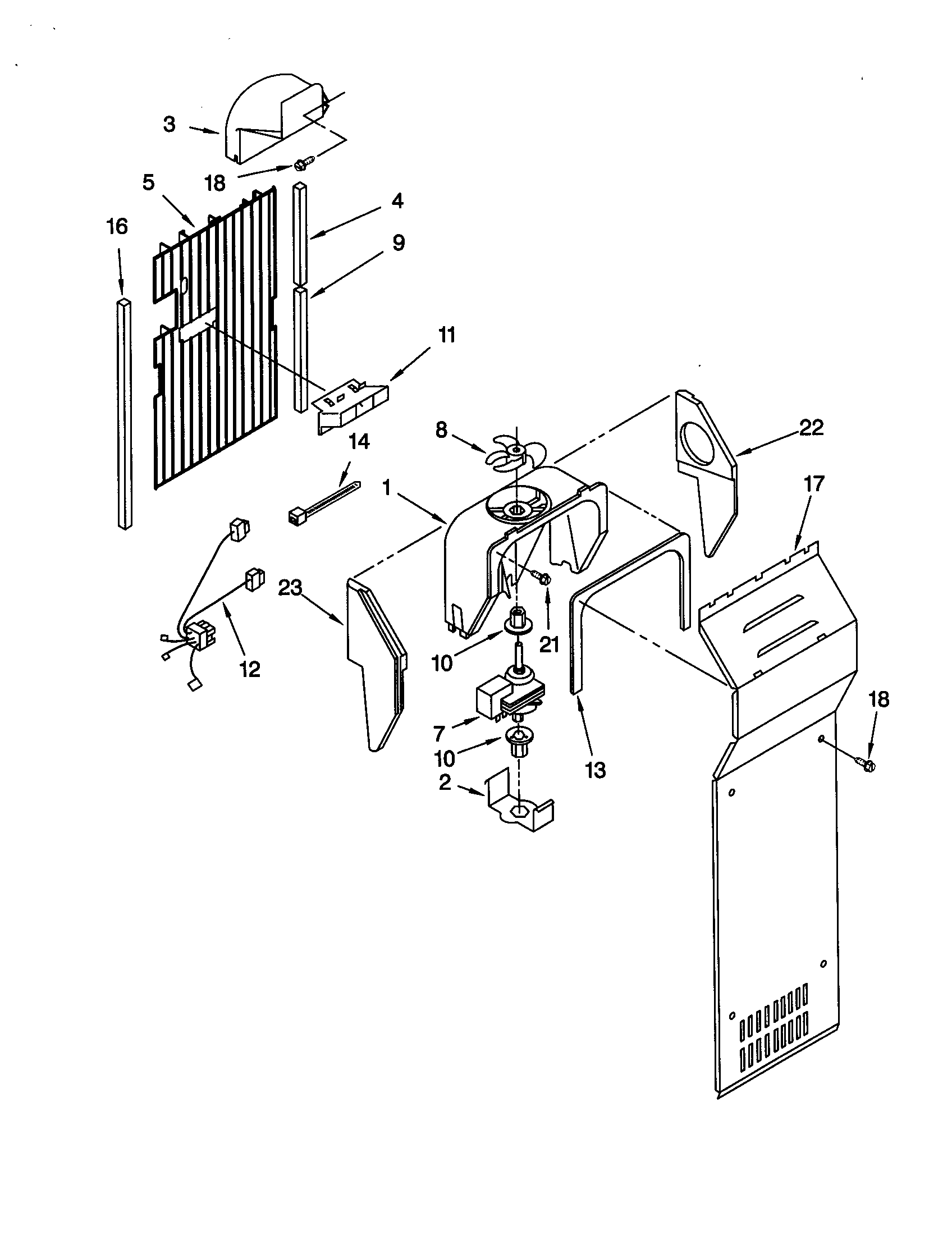 KitchenAid KSRS27FGSS11 air flow diagram
