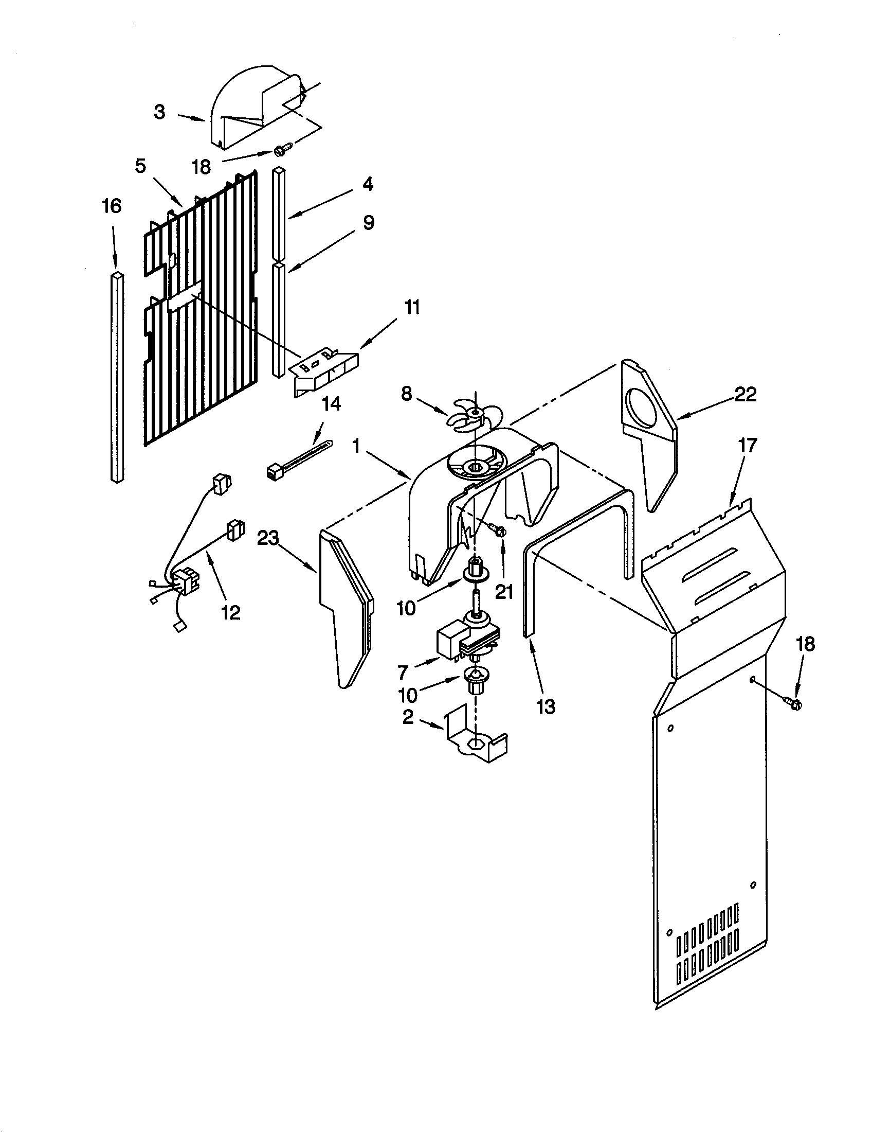 KitchenAid KSRS27FGSS13 air flow diagram