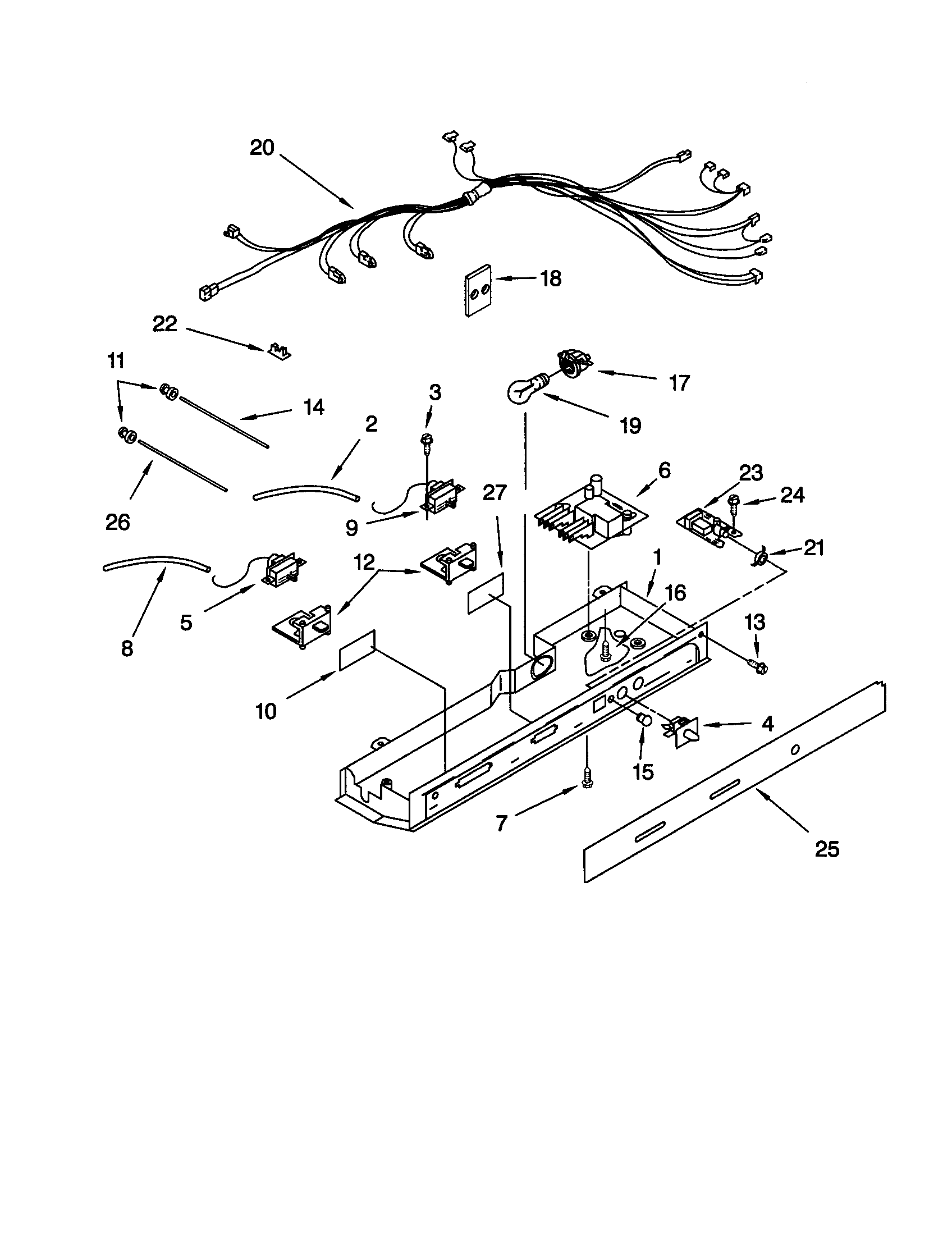 KitchenAid KSRS27FGSS13 control diagram