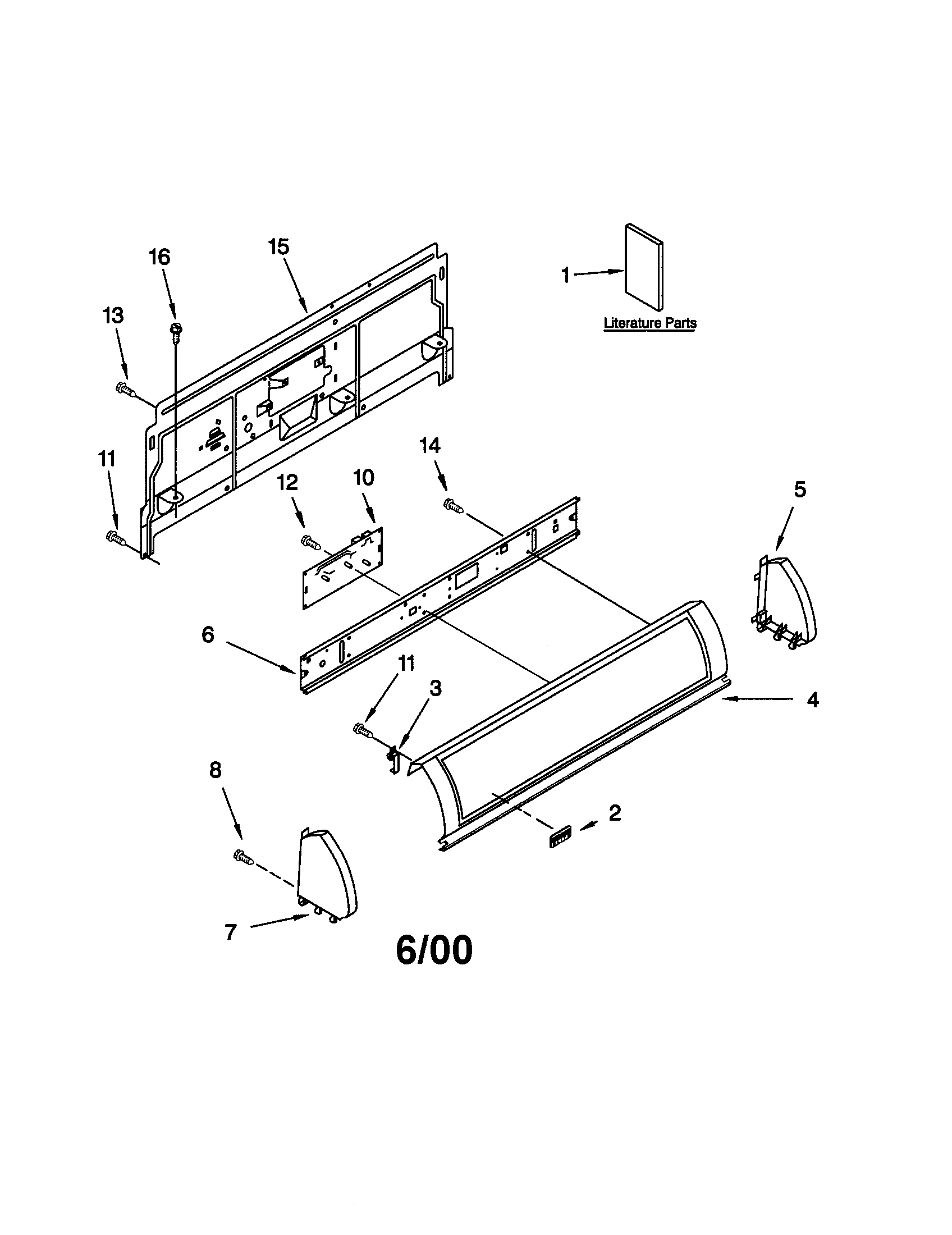 Kenmore Elite 11061086000 console panel diagram