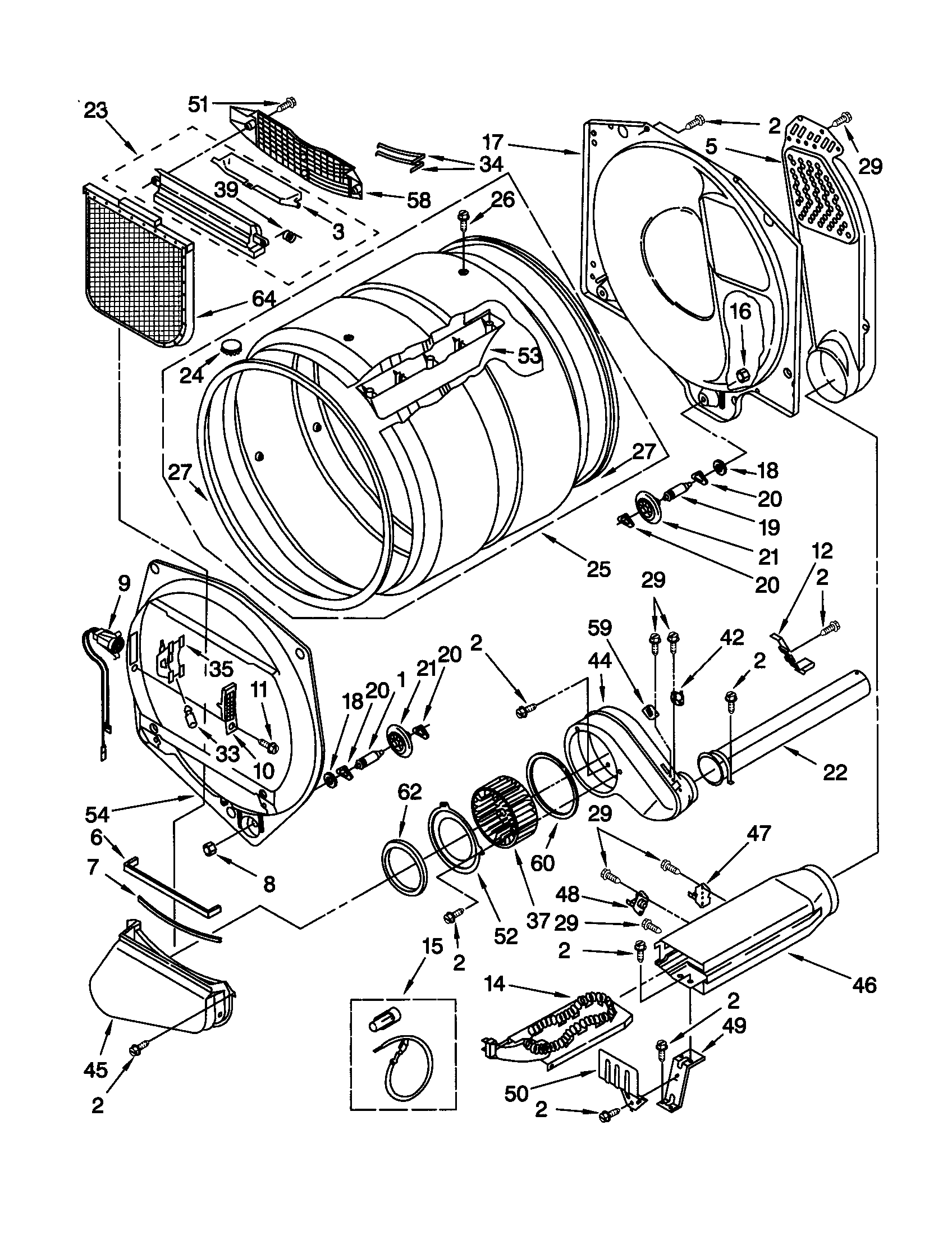 Kenmore Elite 11061086000 bulkhead diagram
