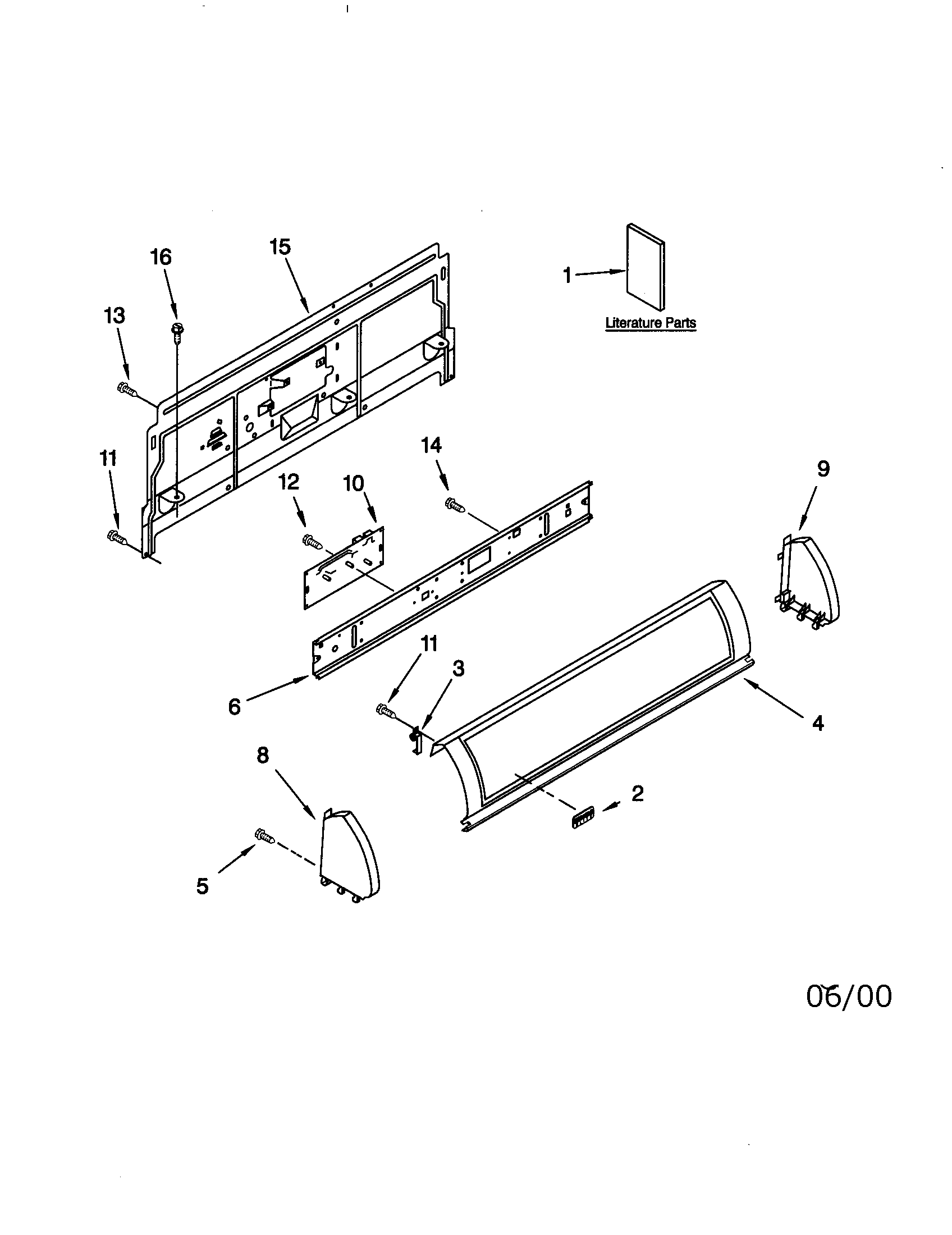 Kenmore 11071084000 console panel diagram