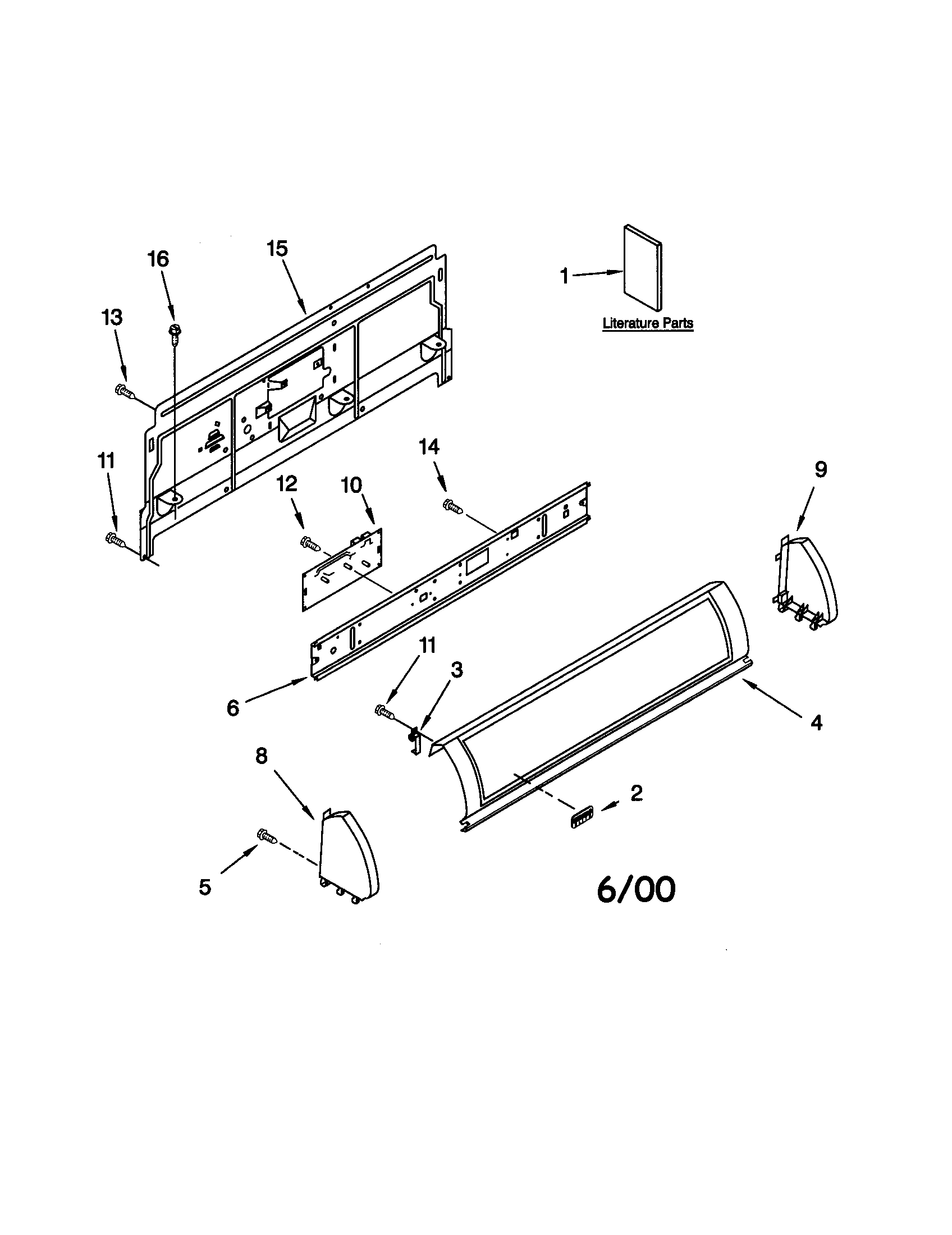 Kenmore 11071092000 console panel diagram