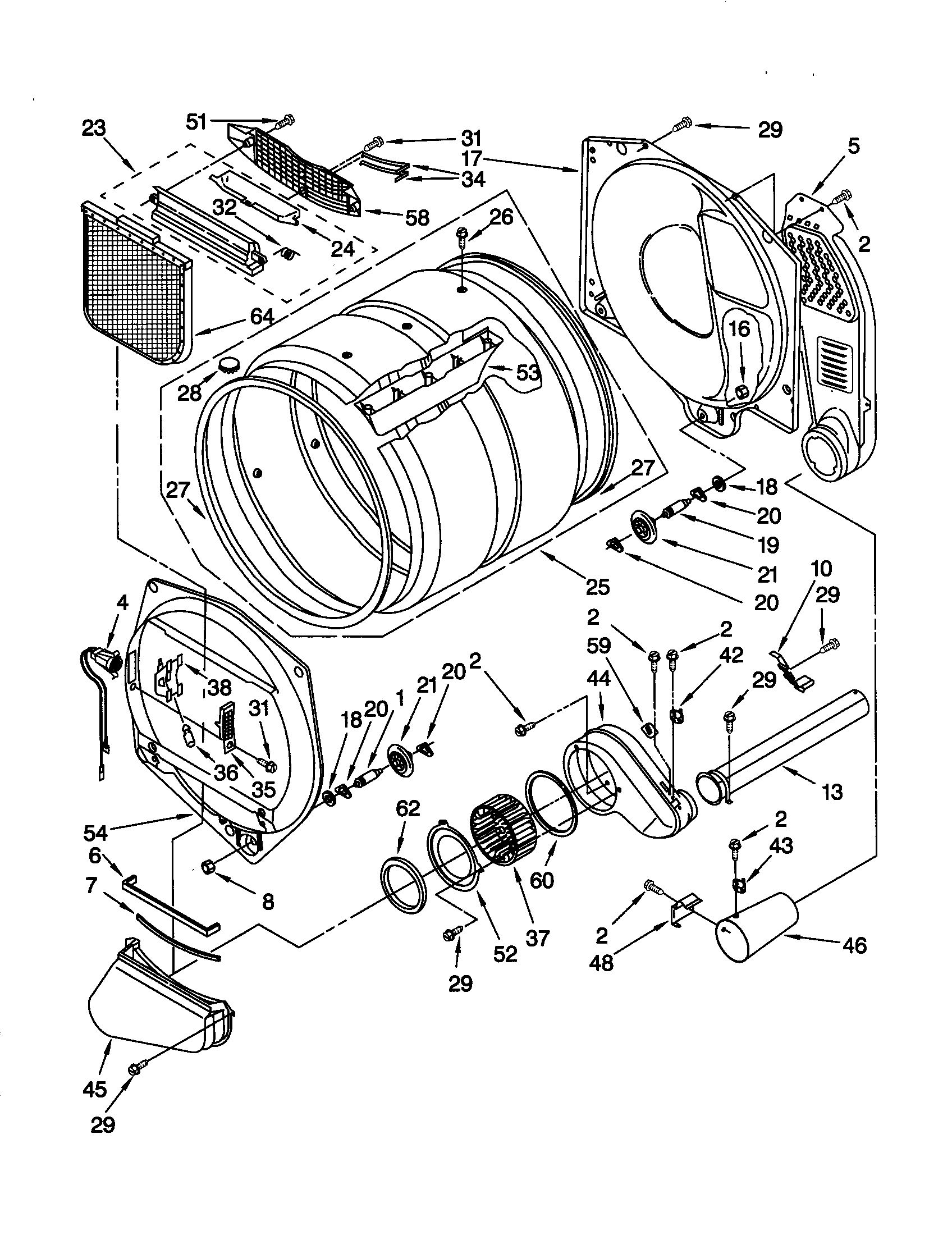 Kenmore 11071092000 bulkhead diagram