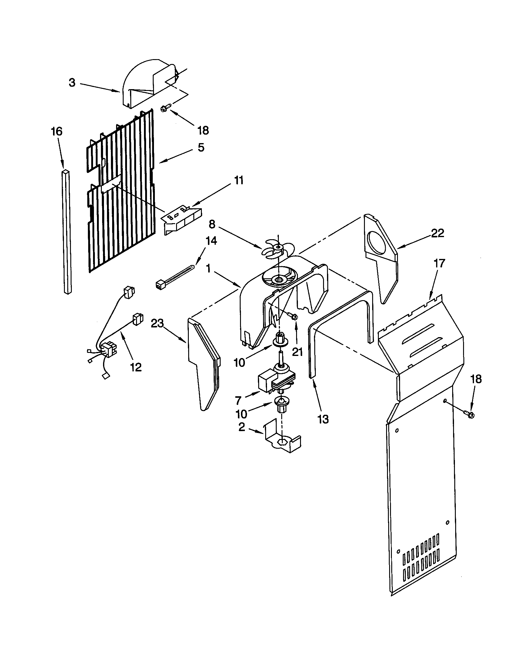 Whirlpool GD25SFXHS02 air flow diagram