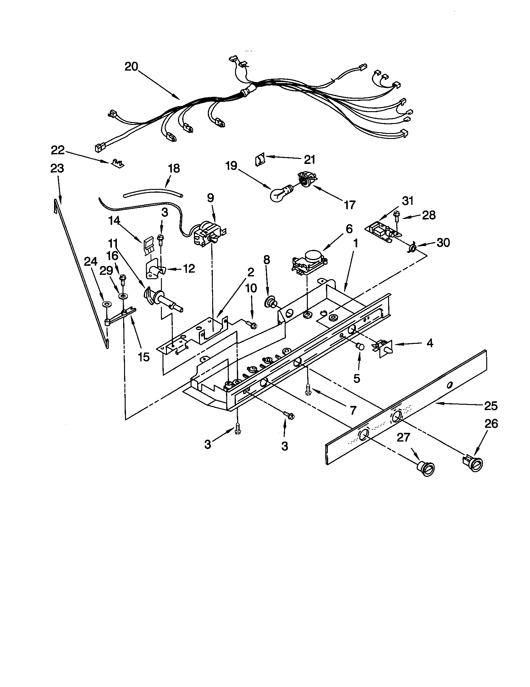 Whirlpool GD25SFXHS02 controls diagram