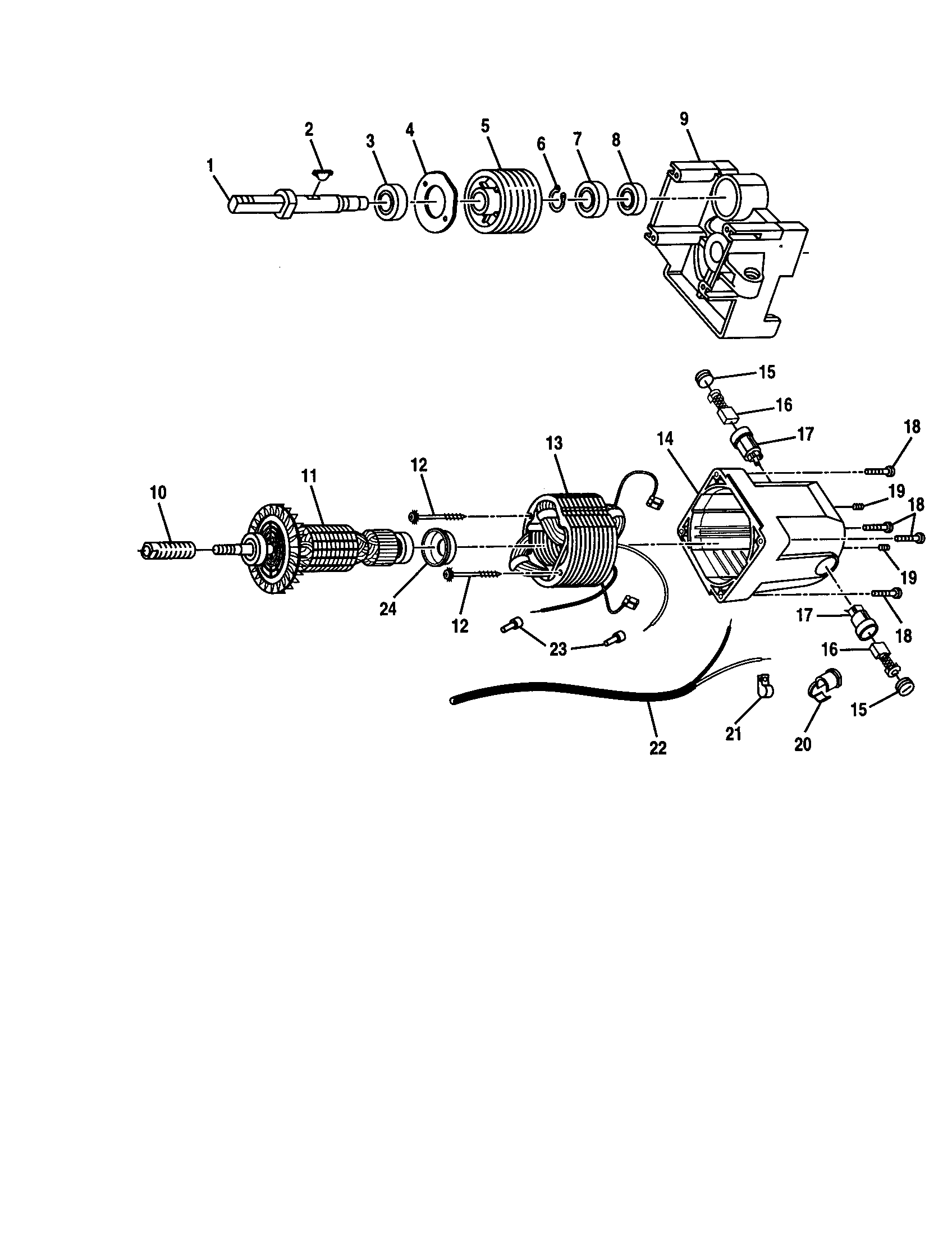 Craftsman 315228110 motor diagram