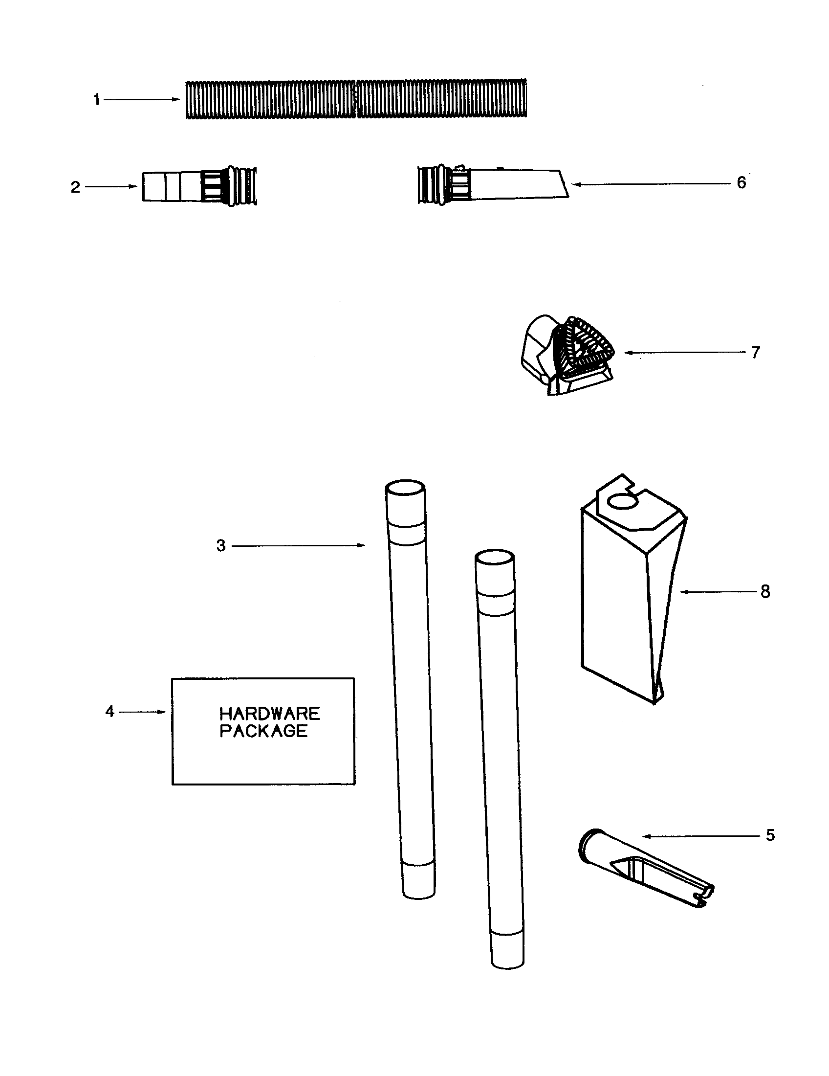 Eureka 4461AT accessories diagram