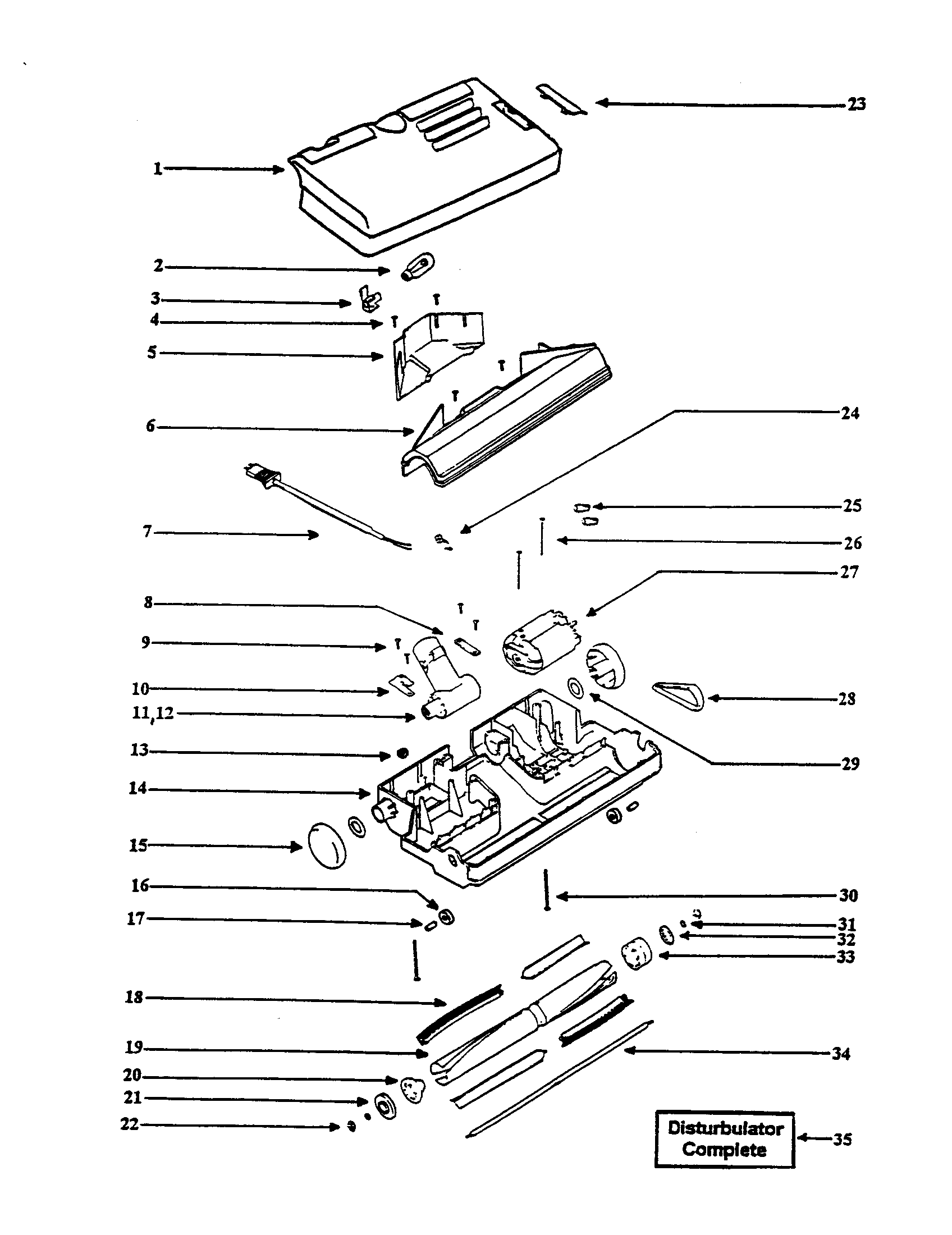 Eureka 6993B-1 hood diagram
